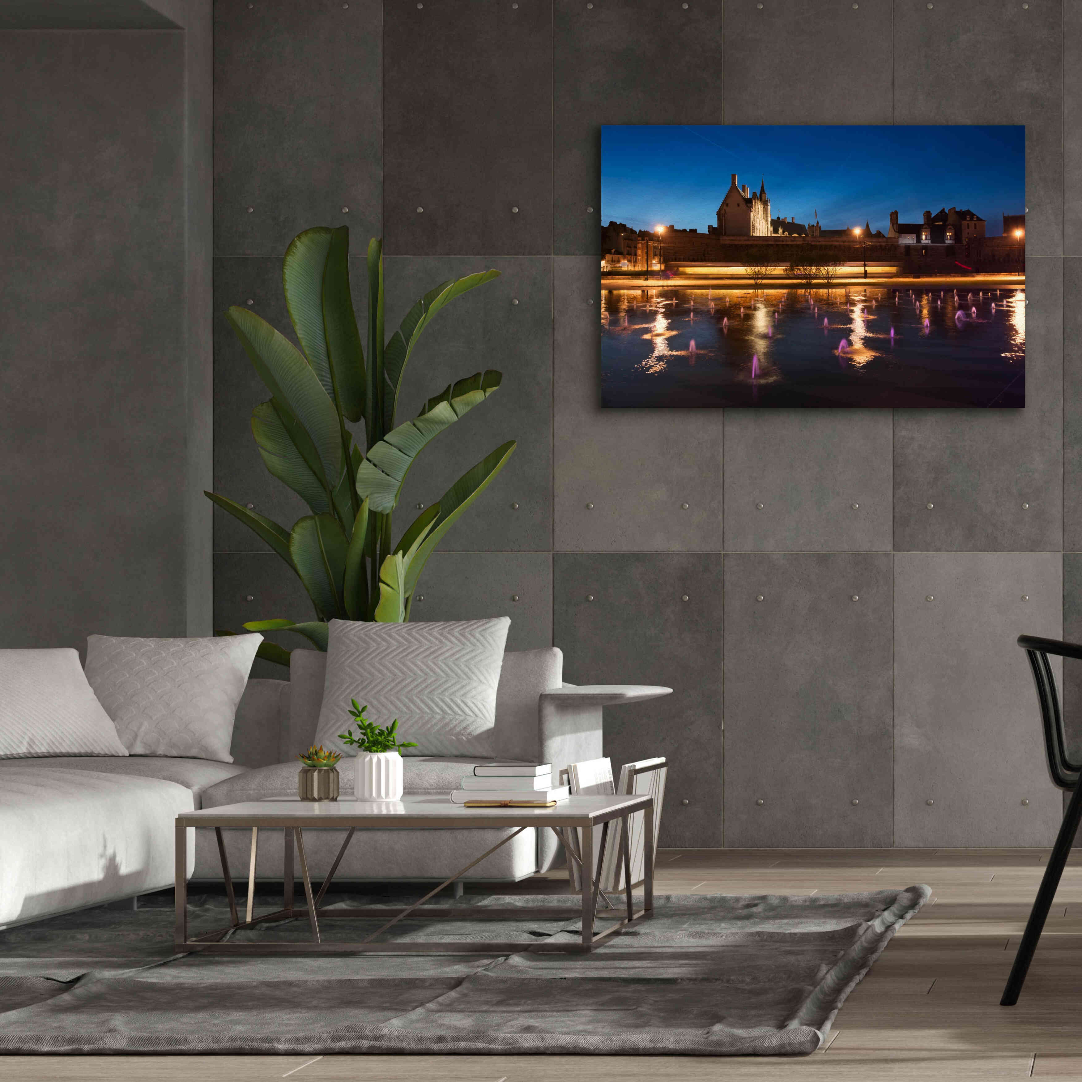 'Castle Reflections' by Sebastien Lory, Giclee Canvas Wall Art,60 x 40