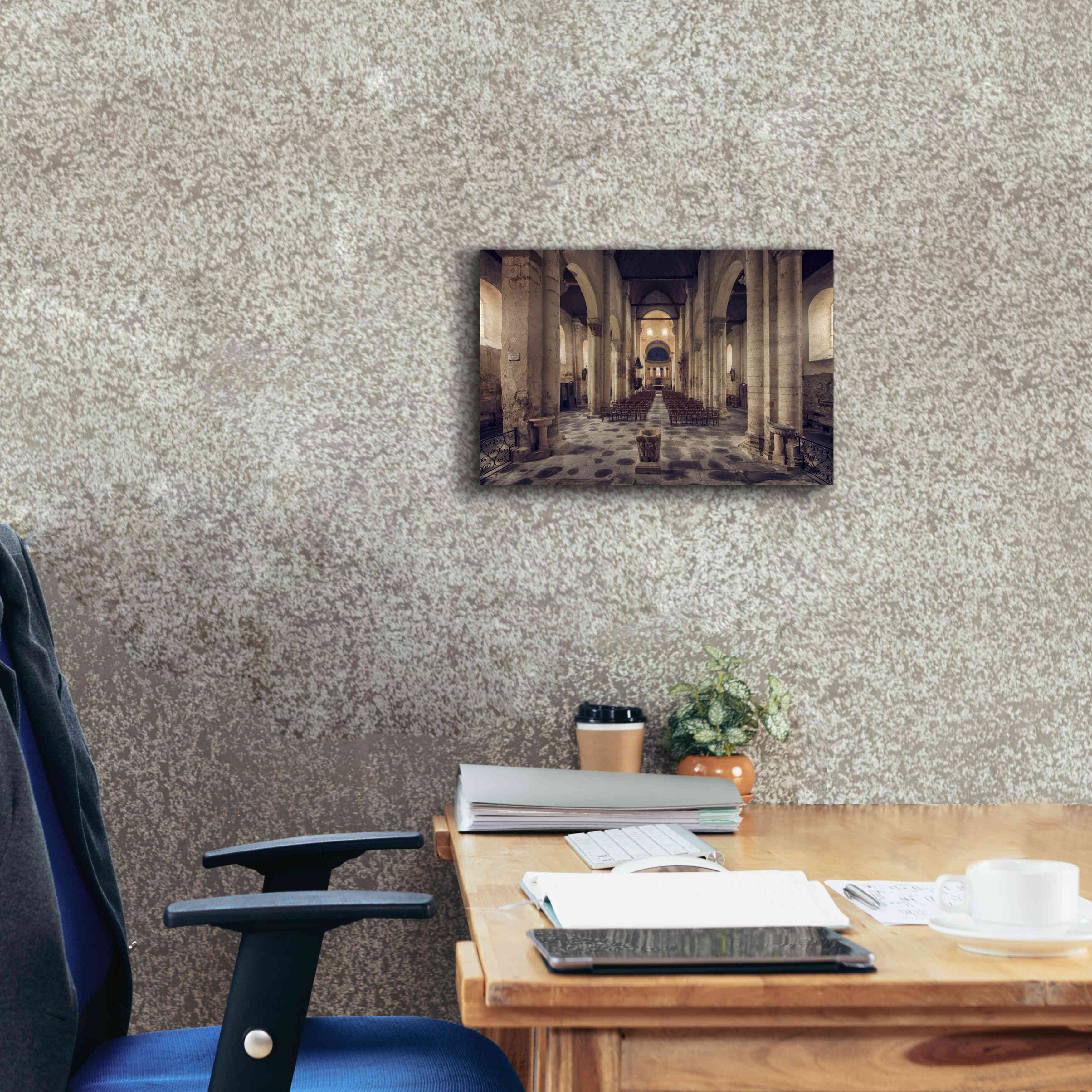 'Inside the Church' by Sebastien Lory, Giclee Canvas Wall Art,18 x 12