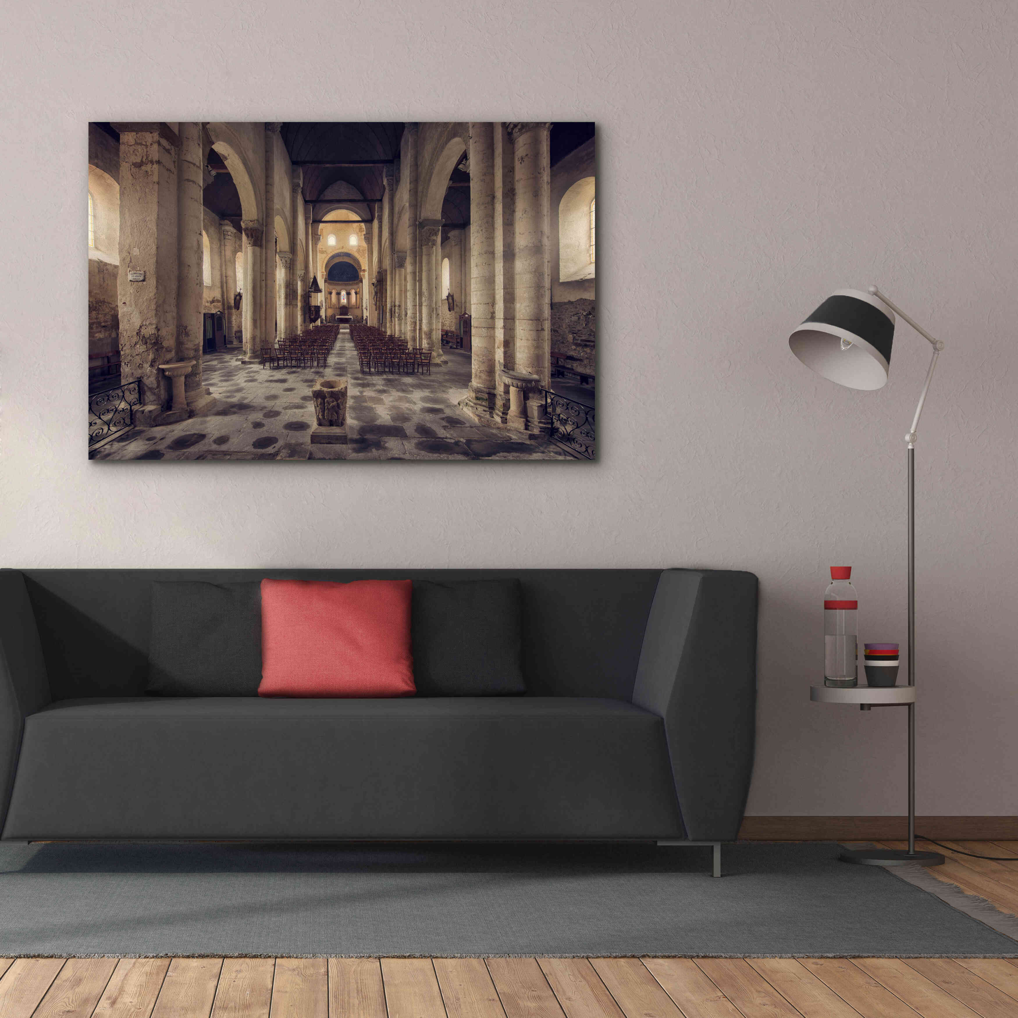 'Inside the Church' by Sebastien Lory, Giclee Canvas Wall Art,60 x 40