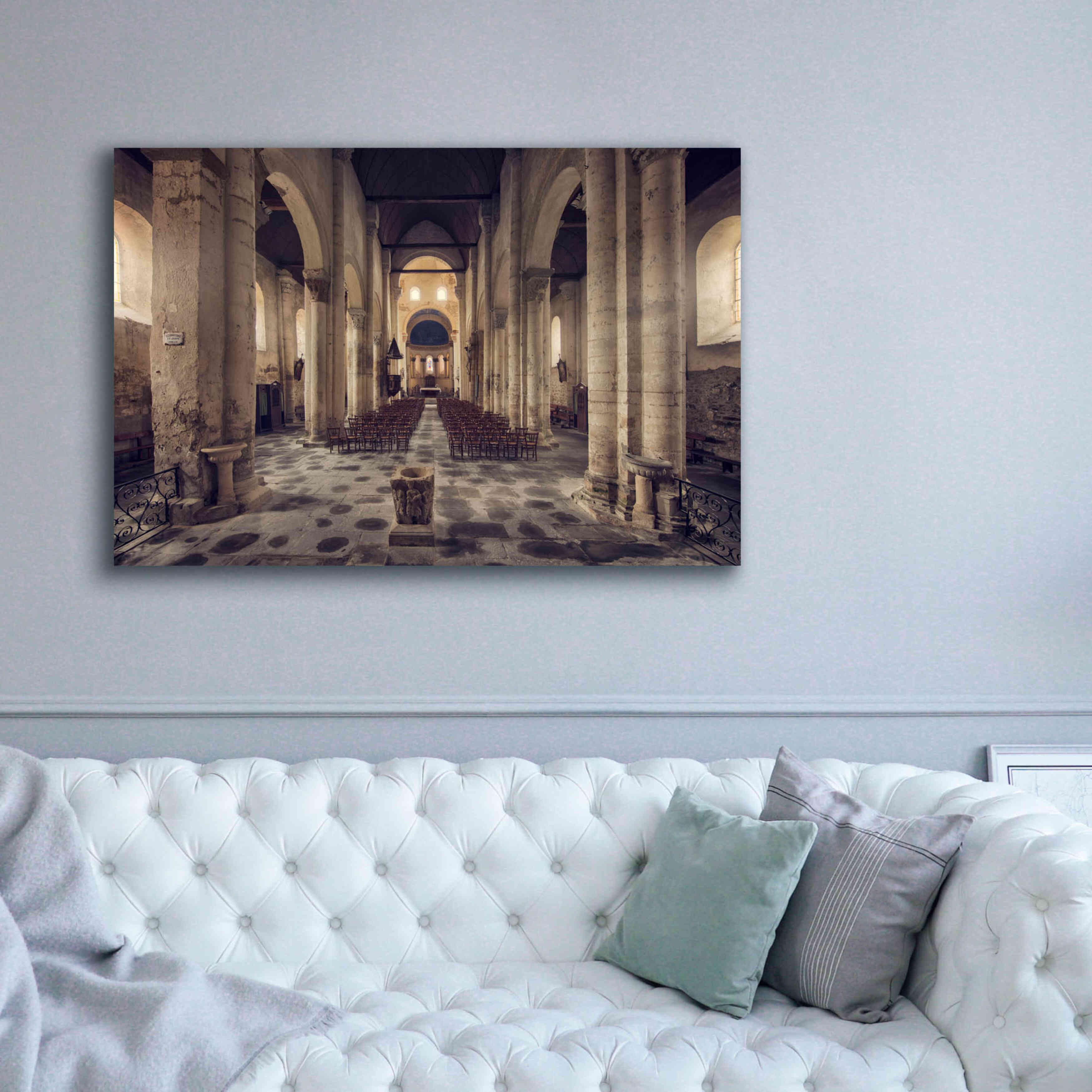 'Inside the Church' by Sebastien Lory, Giclee Canvas Wall Art,60 x 40
