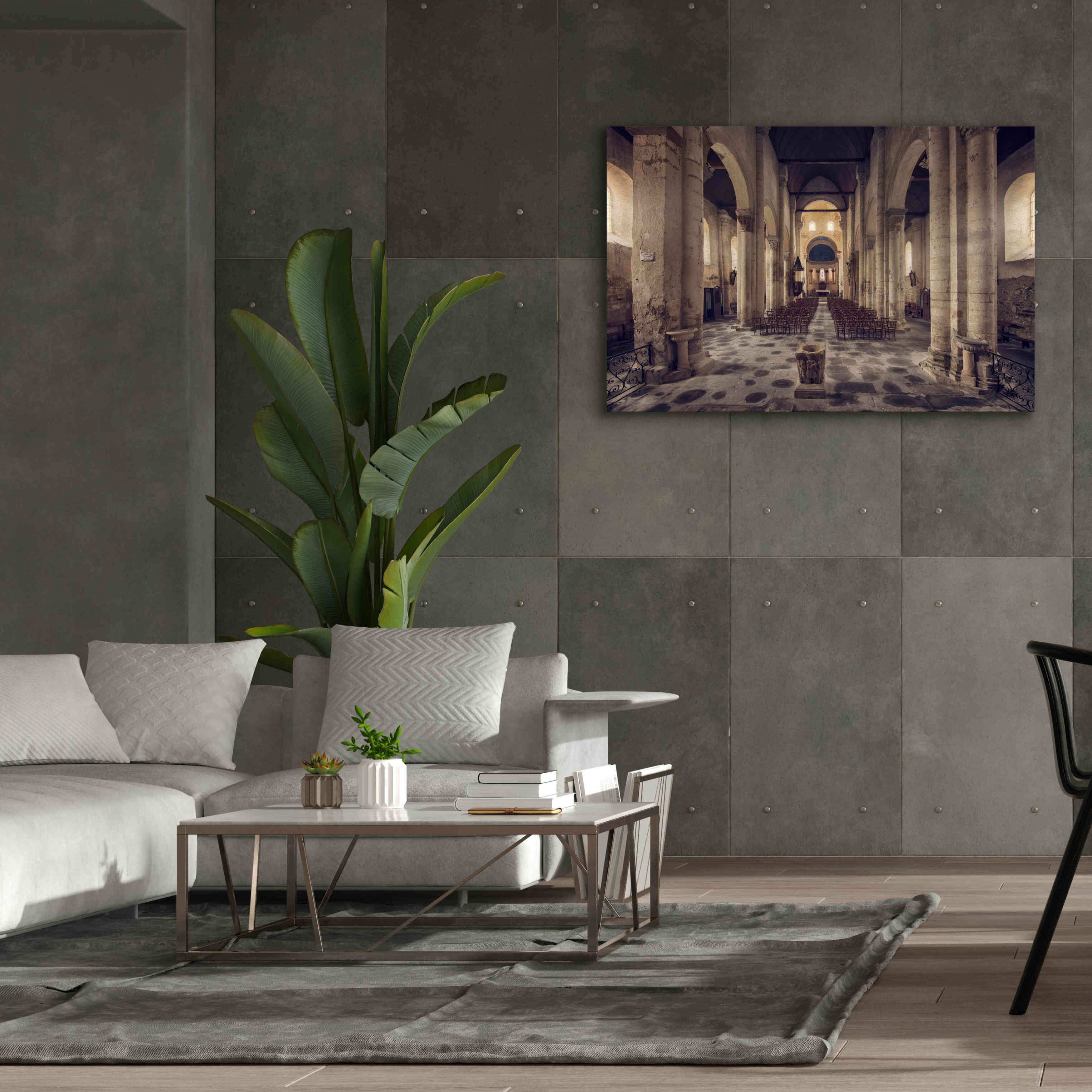 'Inside the Church' by Sebastien Lory, Giclee Canvas Wall Art,60 x 40