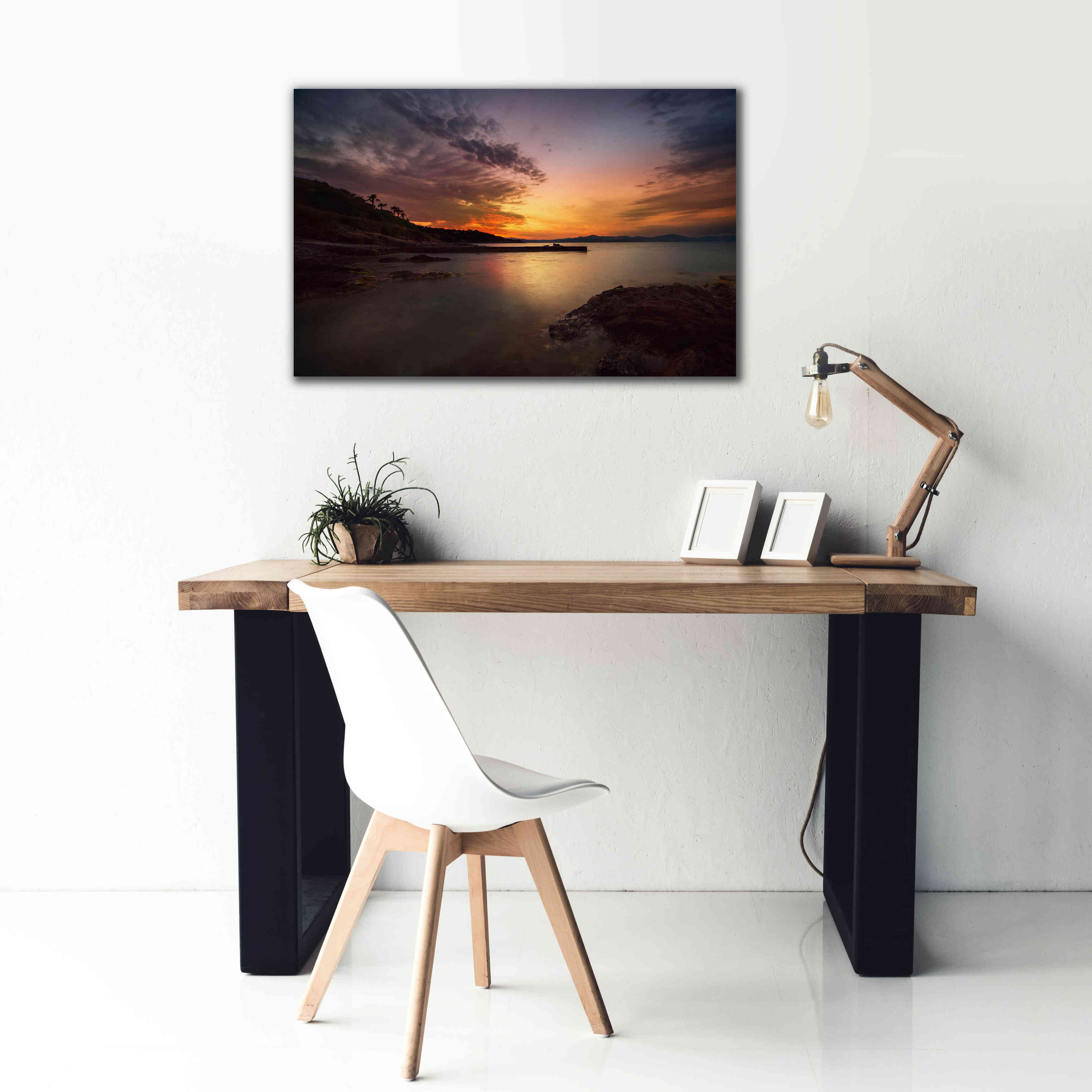 'Fiery Sunset' by Sebastien Lory, Giclee Canvas Wall Art,40 x 26