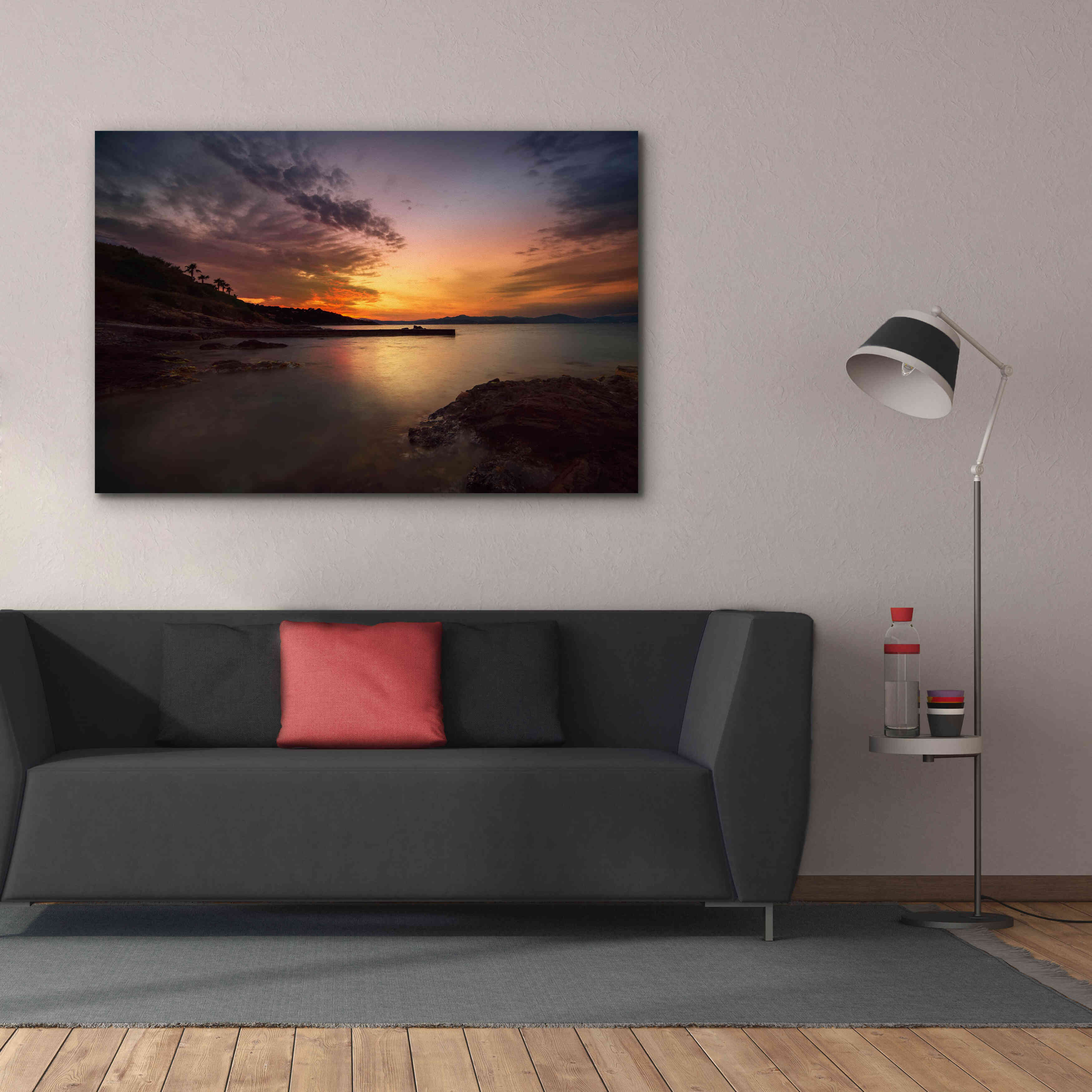 'Fiery Sunset' by Sebastien Lory, Giclee Canvas Wall Art,60 x 40