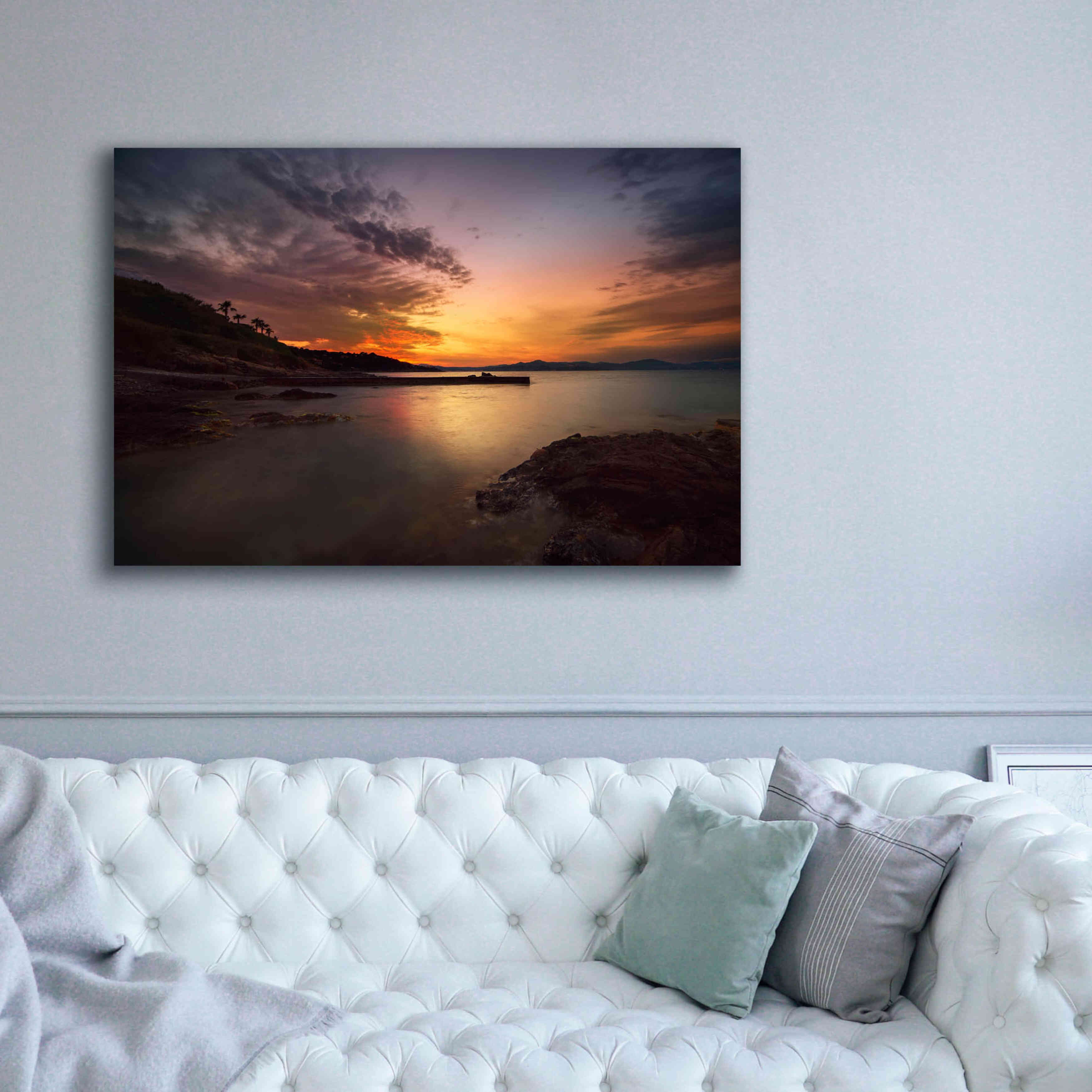 'Fiery Sunset' by Sebastien Lory, Giclee Canvas Wall Art,60 x 40