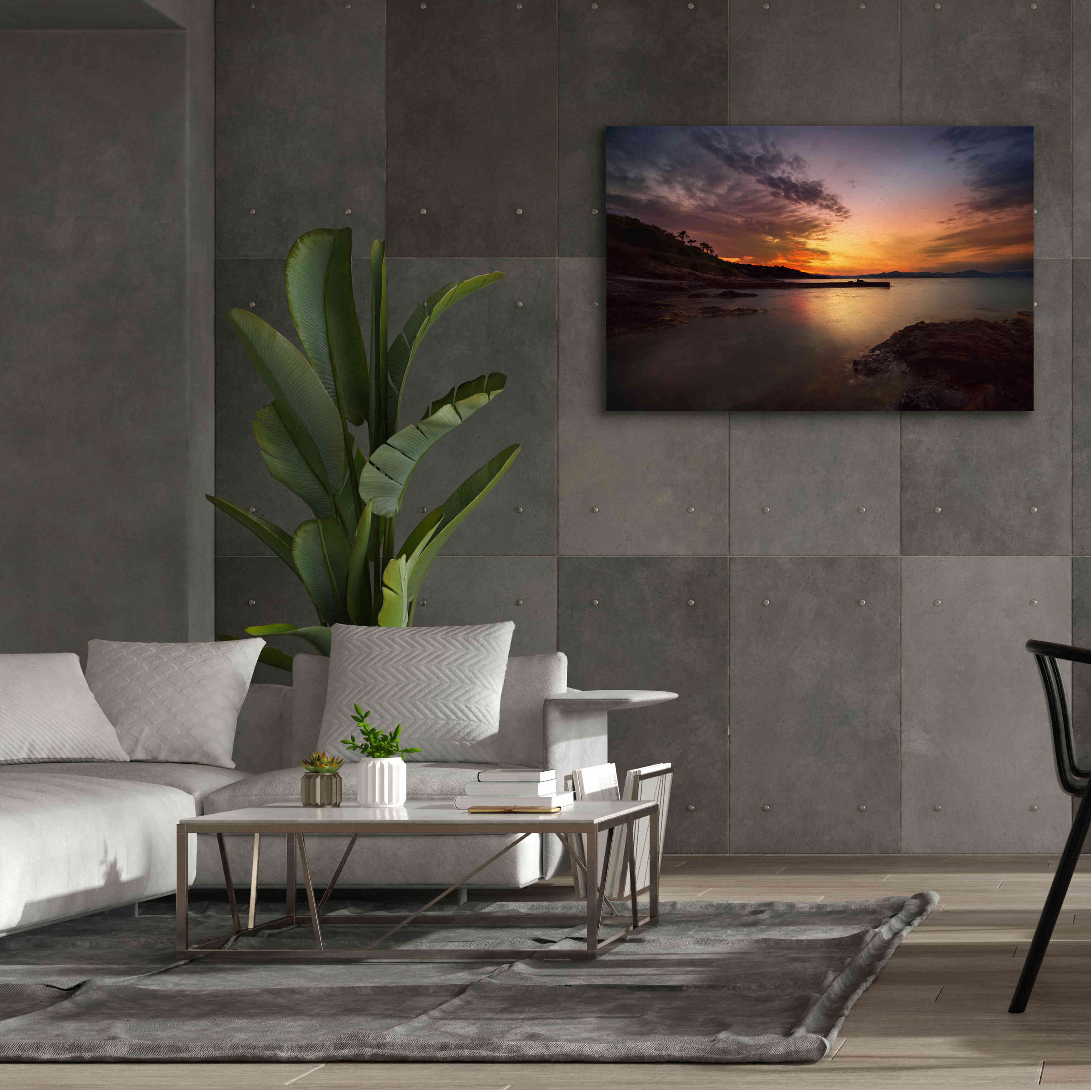 'Fiery Sunset' by Sebastien Lory, Giclee Canvas Wall Art,60 x 40