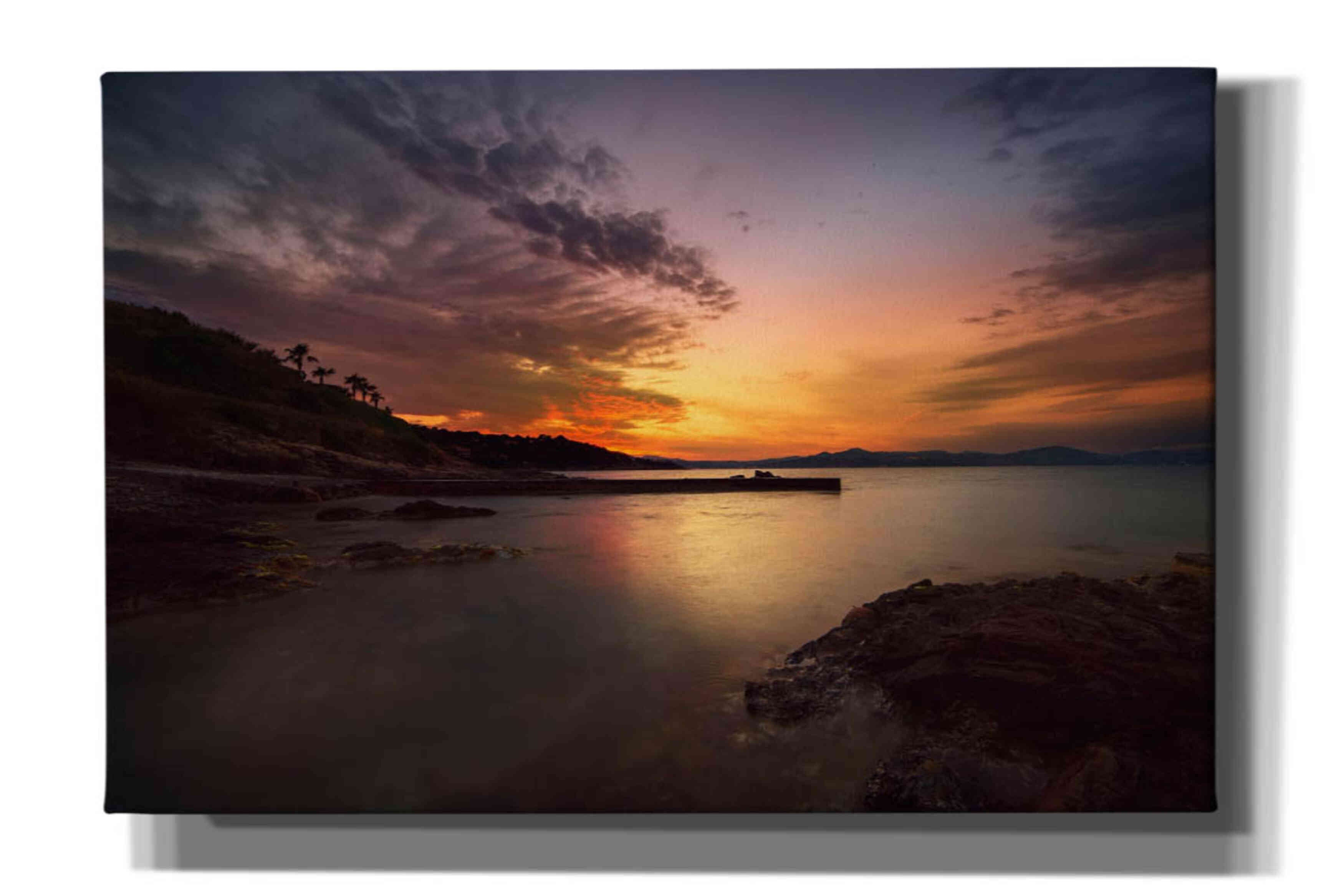 'Fiery Sunset' by Sebastien Lory, Giclee Canvas Wall Art