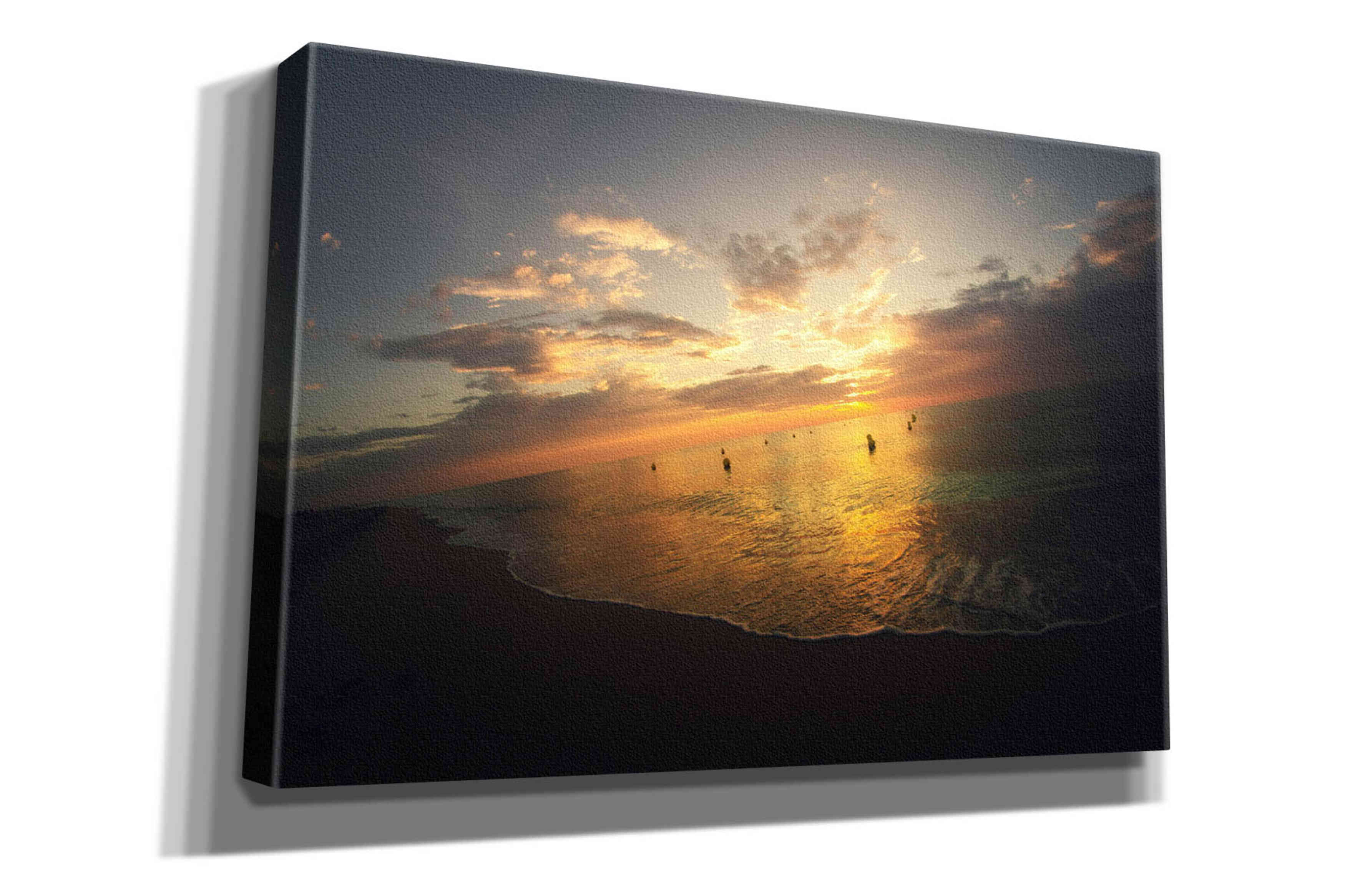 'Fiery Ocean' by Sebastien Lory, Giclee Canvas Wall Art
