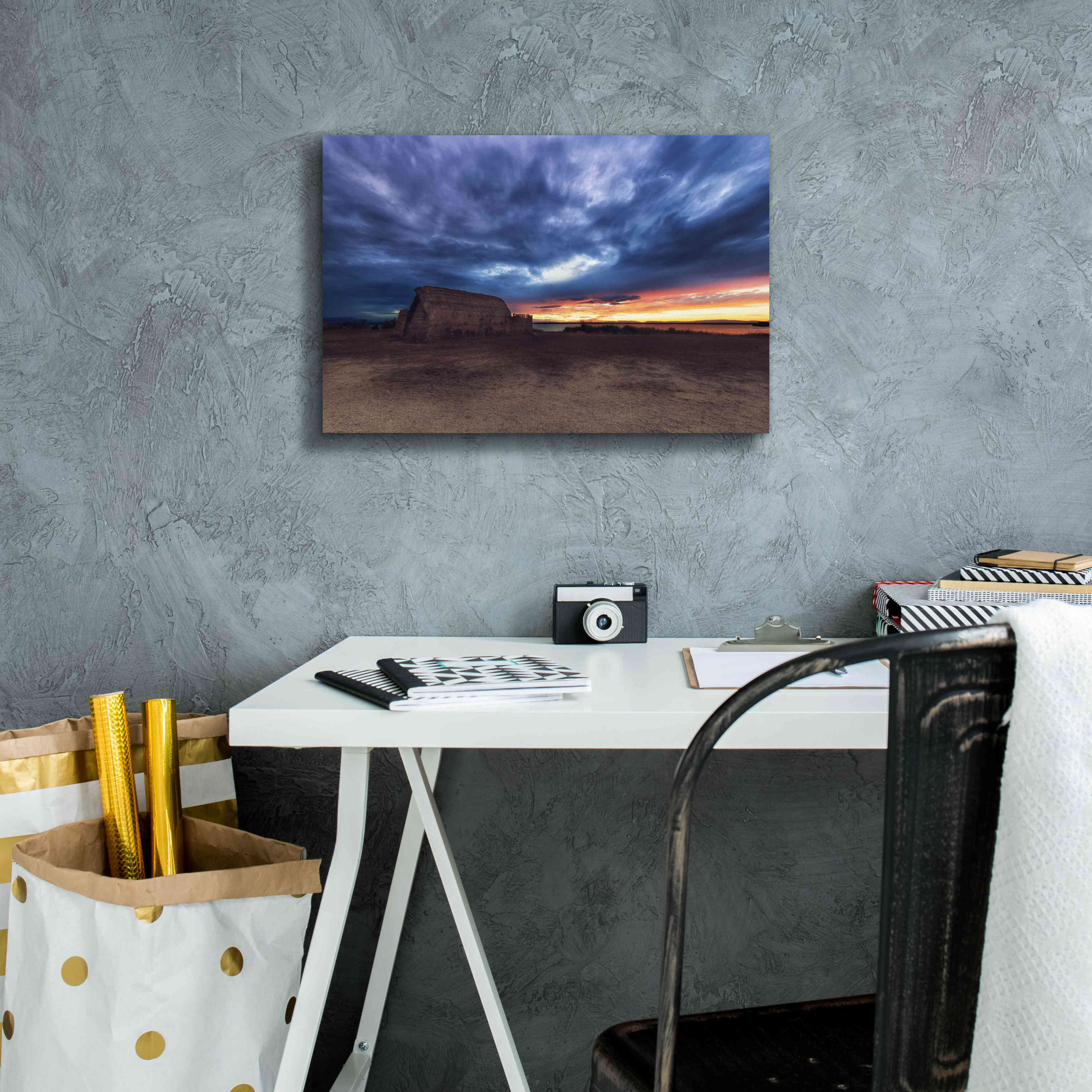 'Stormy Sky' by Sebastien Lory, Giclee Canvas Wall Art,18 x 12