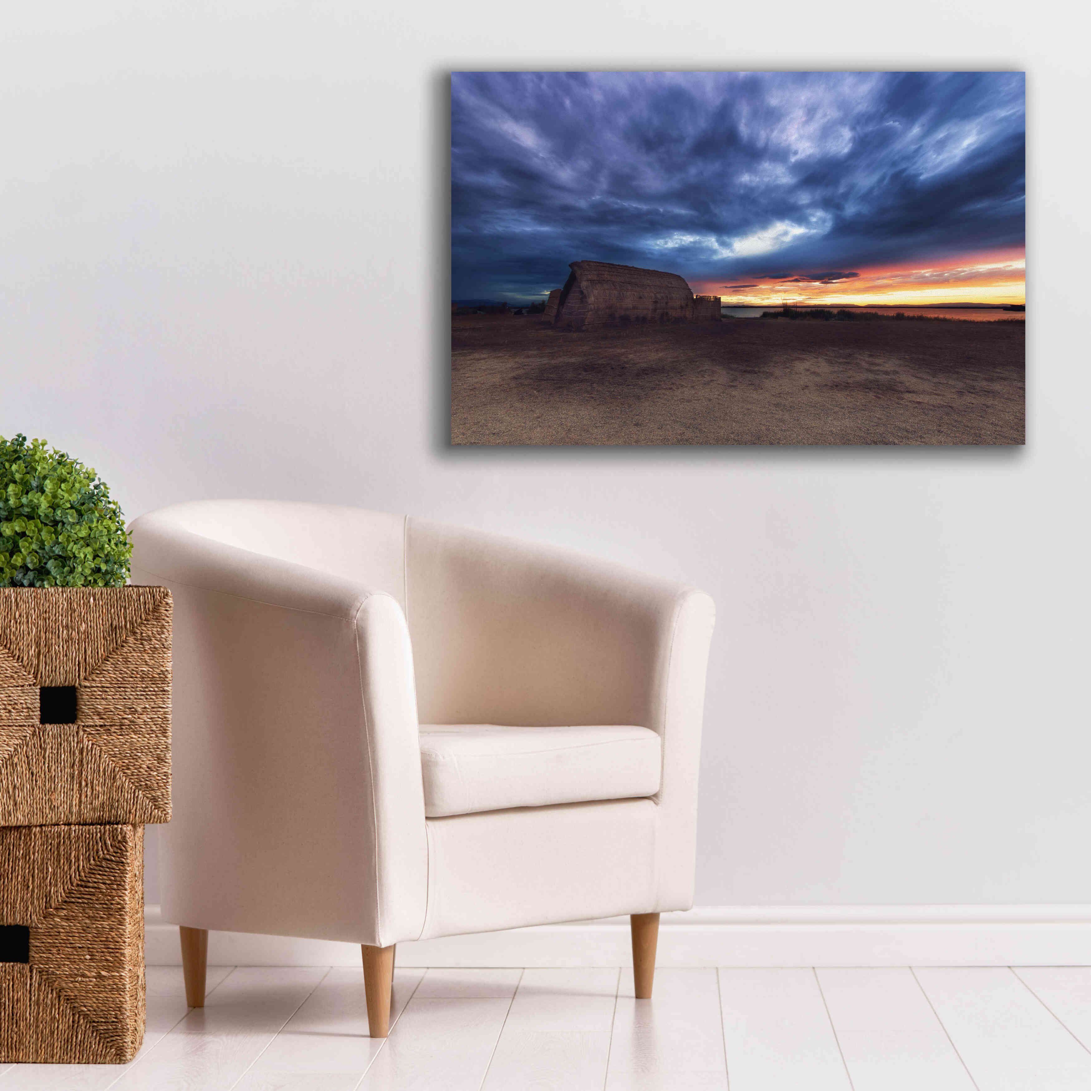 'Stormy Sky' by Sebastien Lory, Giclee Canvas Wall Art,40 x 26