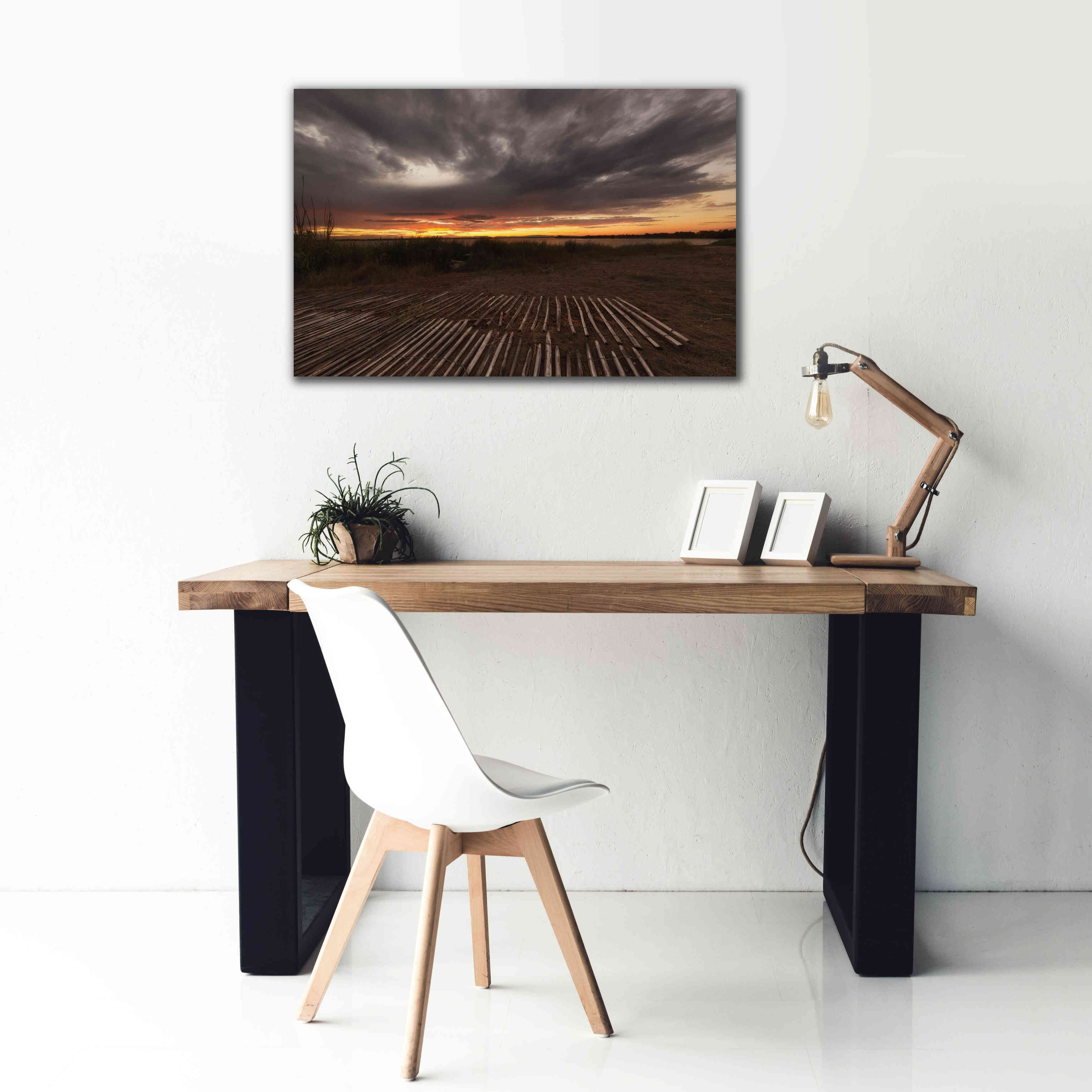 'Stormy Sunset' by Sebastien Lory, Giclee Canvas Wall Art,40 x 26