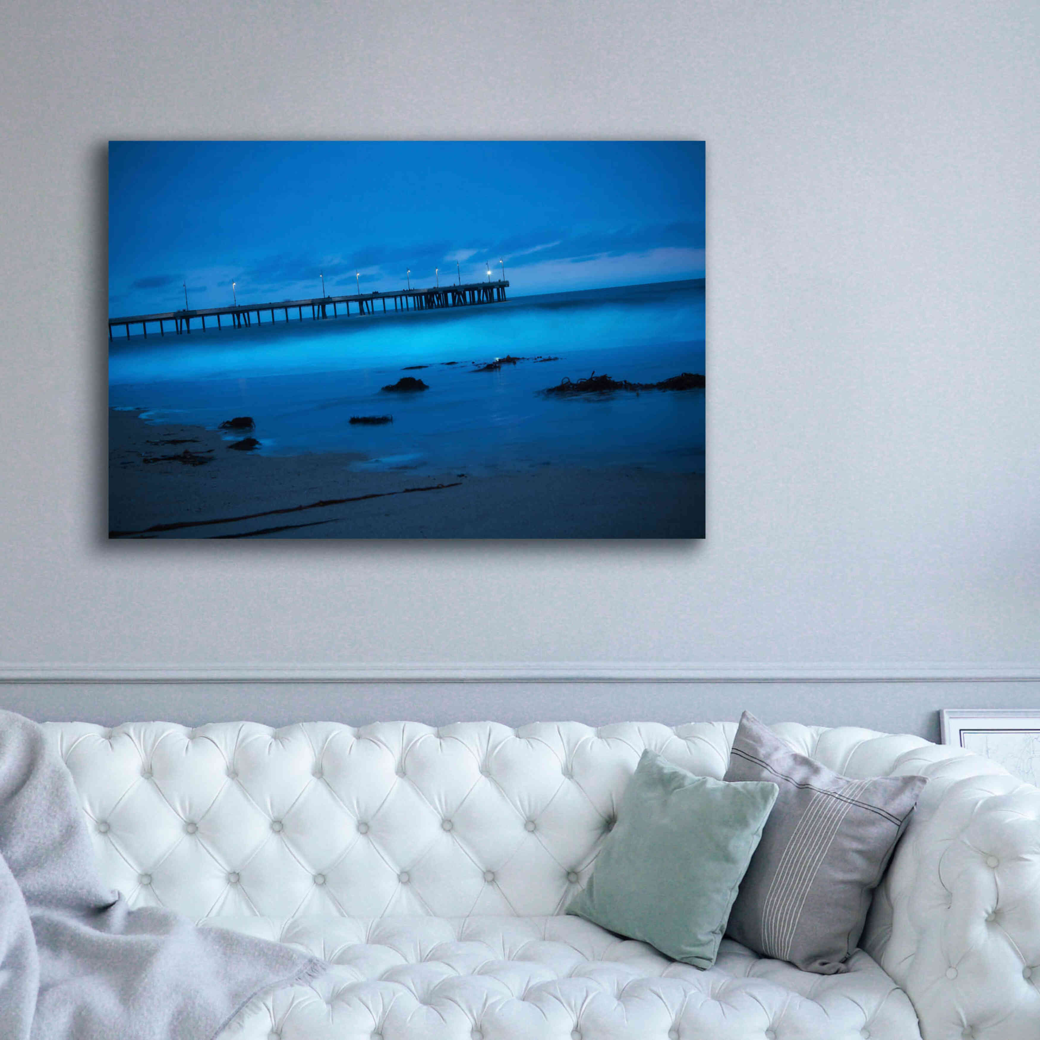 'Blue Hour Pier' by Sebastien Lory, Giclee Canvas Wall Art,60 x 40