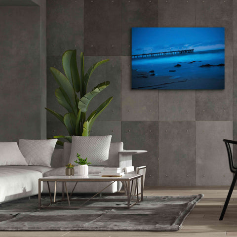 Image of 'Blue Hour Pier' by Sebastien Lory, Giclee Canvas Wall Art,60 x 40