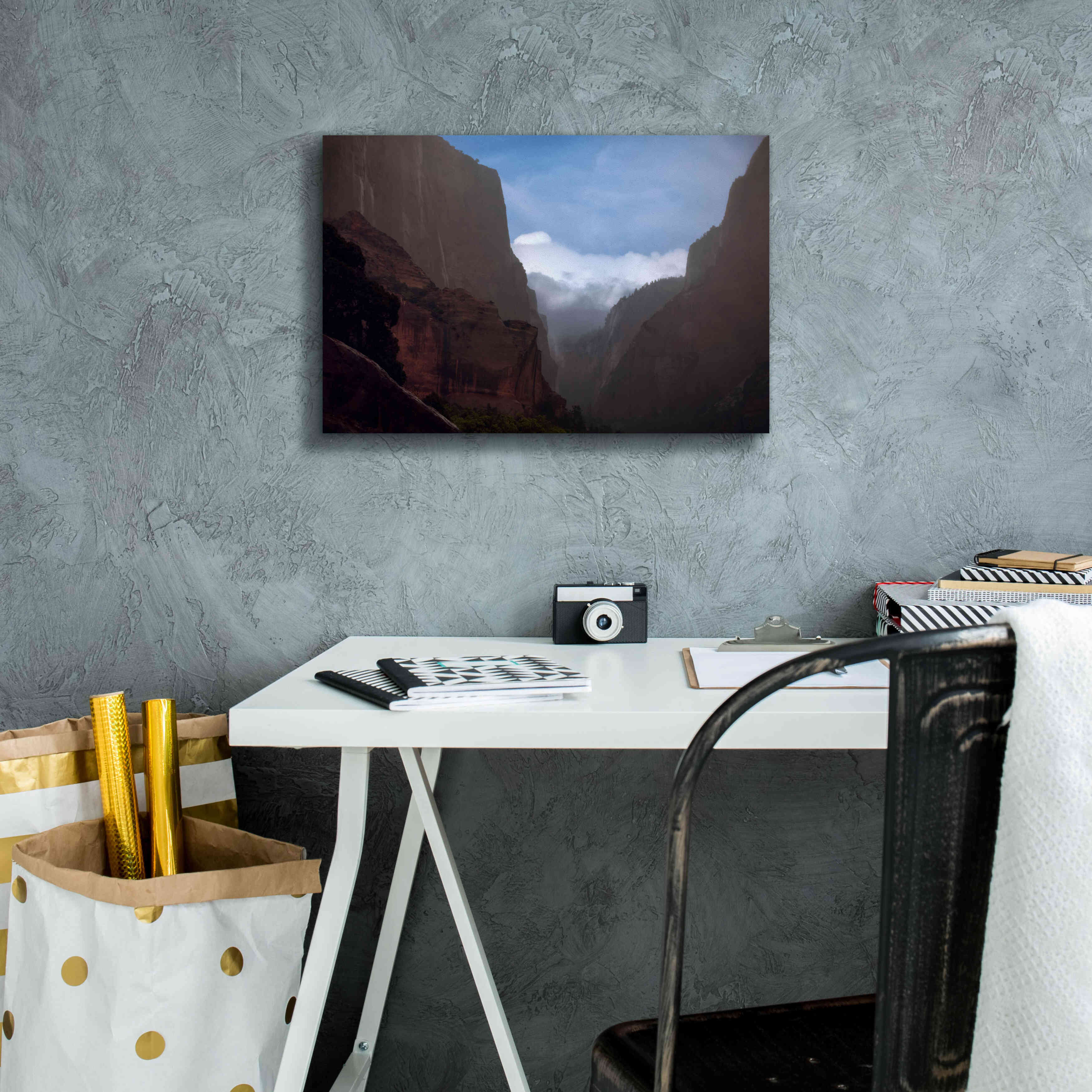 'Mistery Canyon I' by Sebastien Lory, Giclee Canvas Wall Art,18 x 12