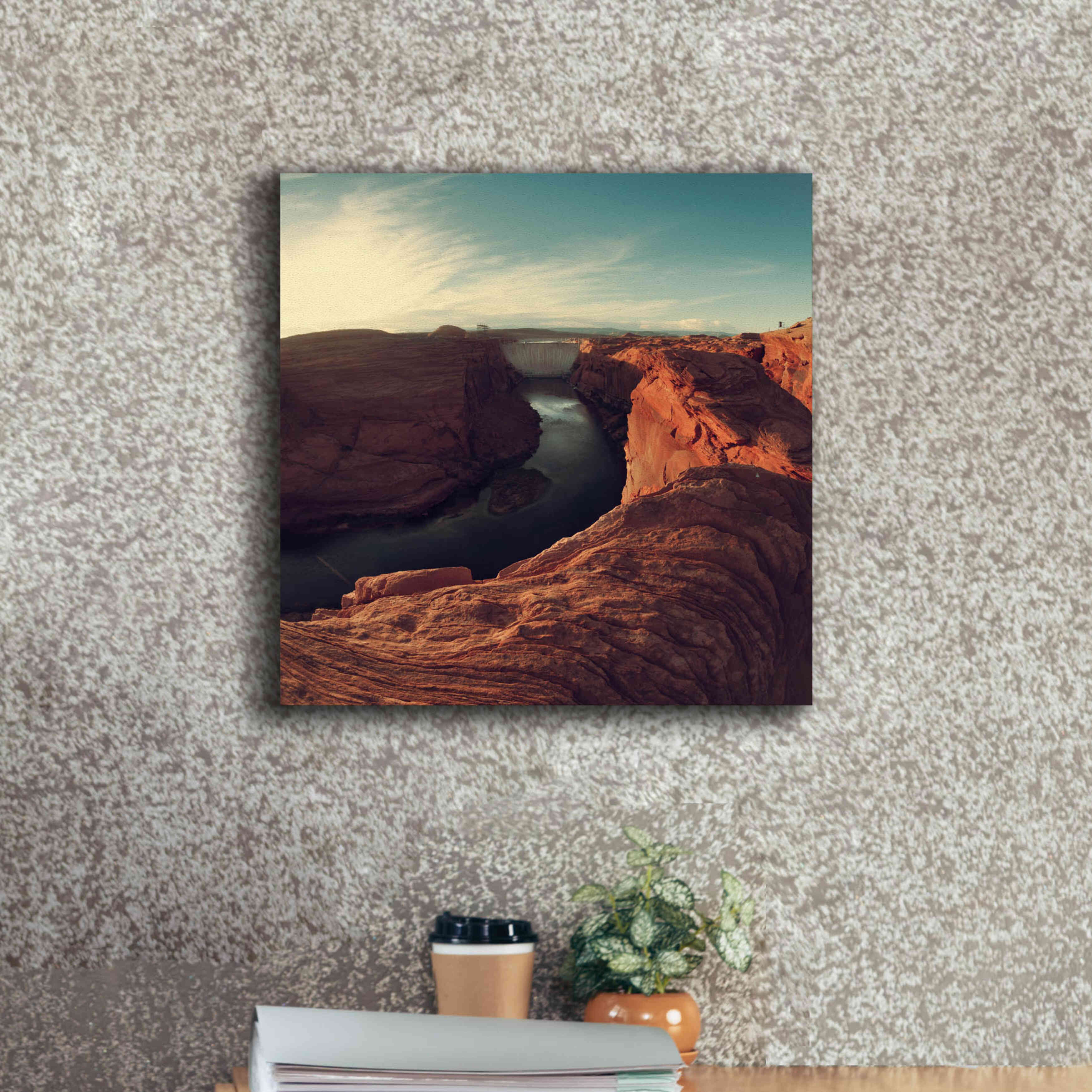 'Mistery Canyon II' by Sebastien Lory, Giclee Canvas Wall Art,18 x 18