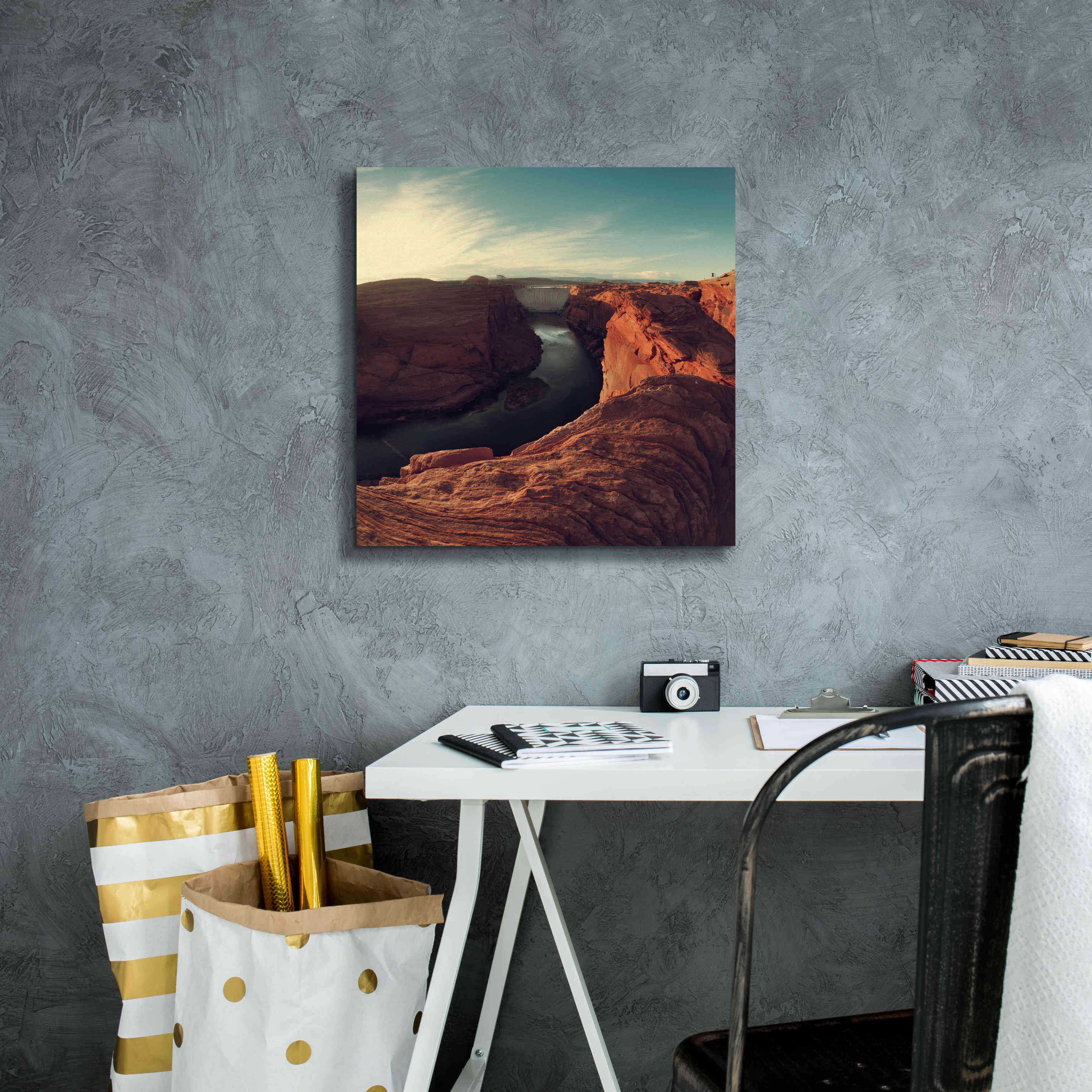 'Mistery Canyon II' by Sebastien Lory, Giclee Canvas Wall Art,18 x 18