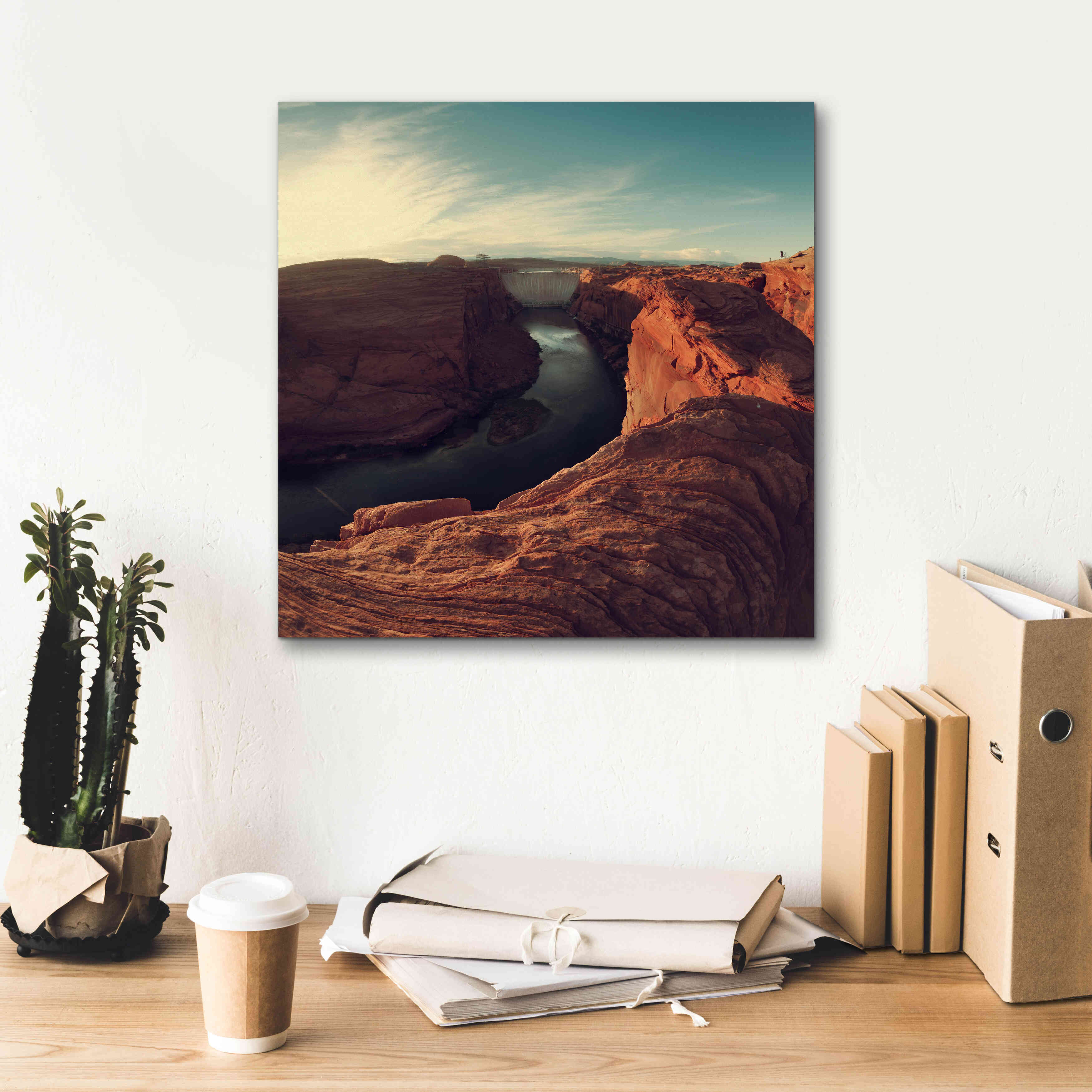 'Mistery Canyon II' by Sebastien Lory, Giclee Canvas Wall Art,18 x 18