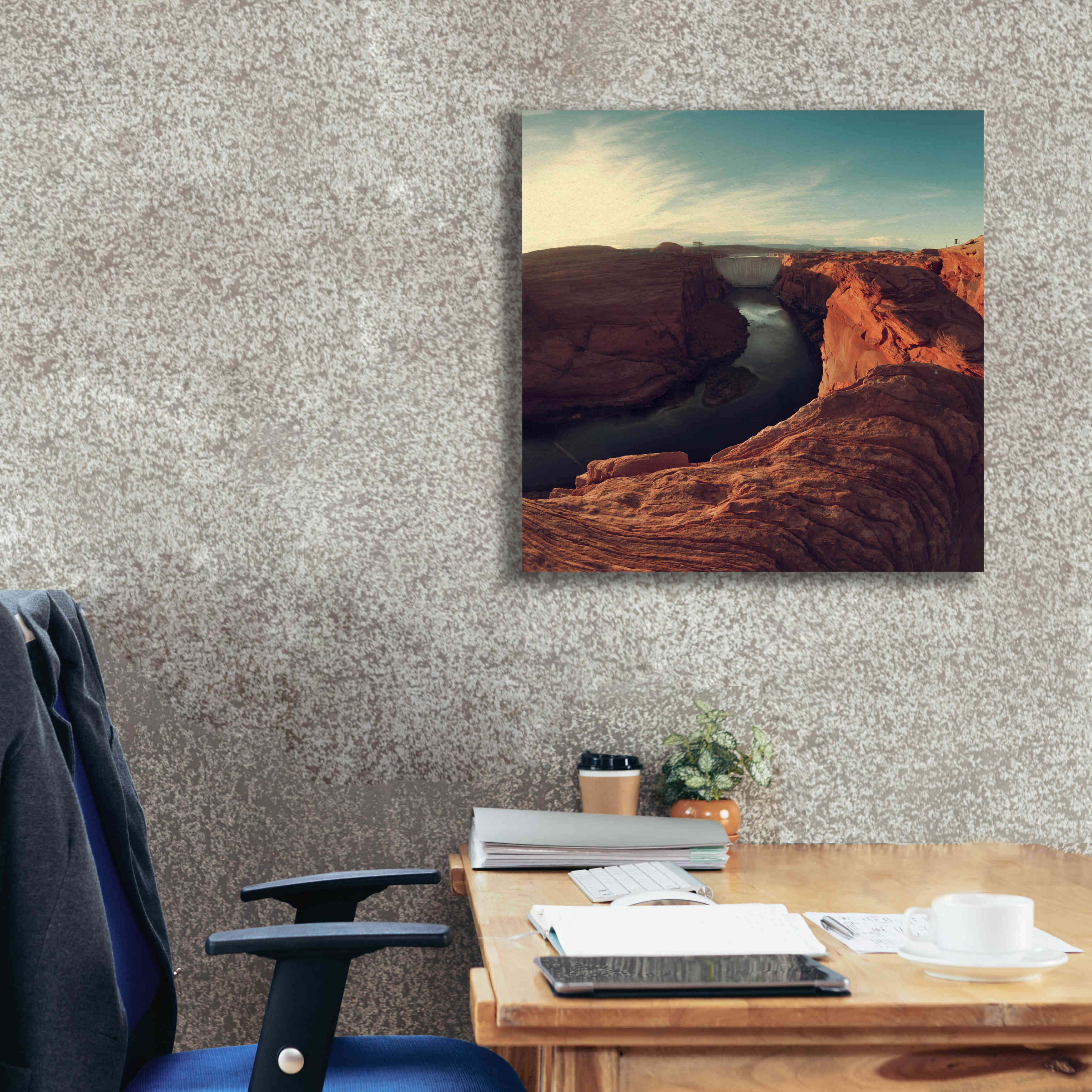 'Mistery Canyon II' by Sebastien Lory, Giclee Canvas Wall Art,26 x 26