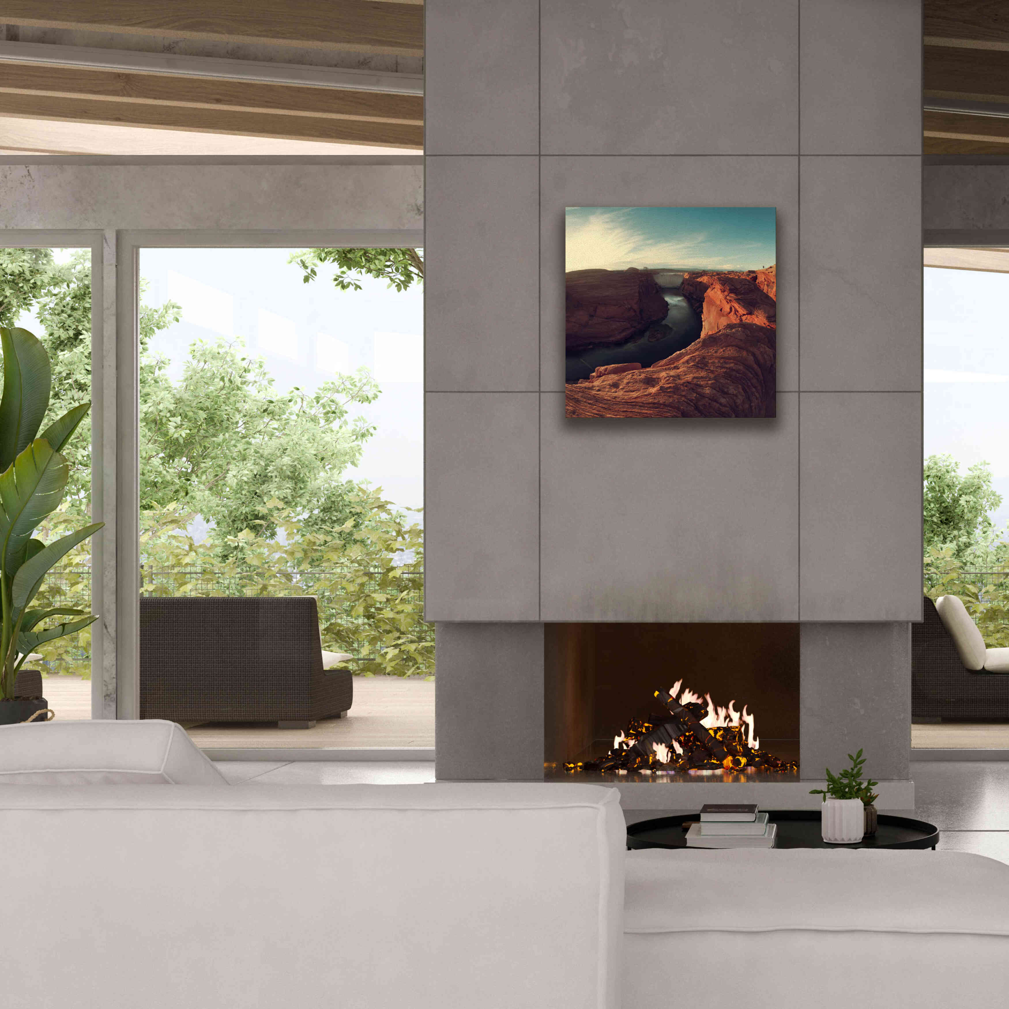 'Mistery Canyon II' by Sebastien Lory, Giclee Canvas Wall Art,26 x 26