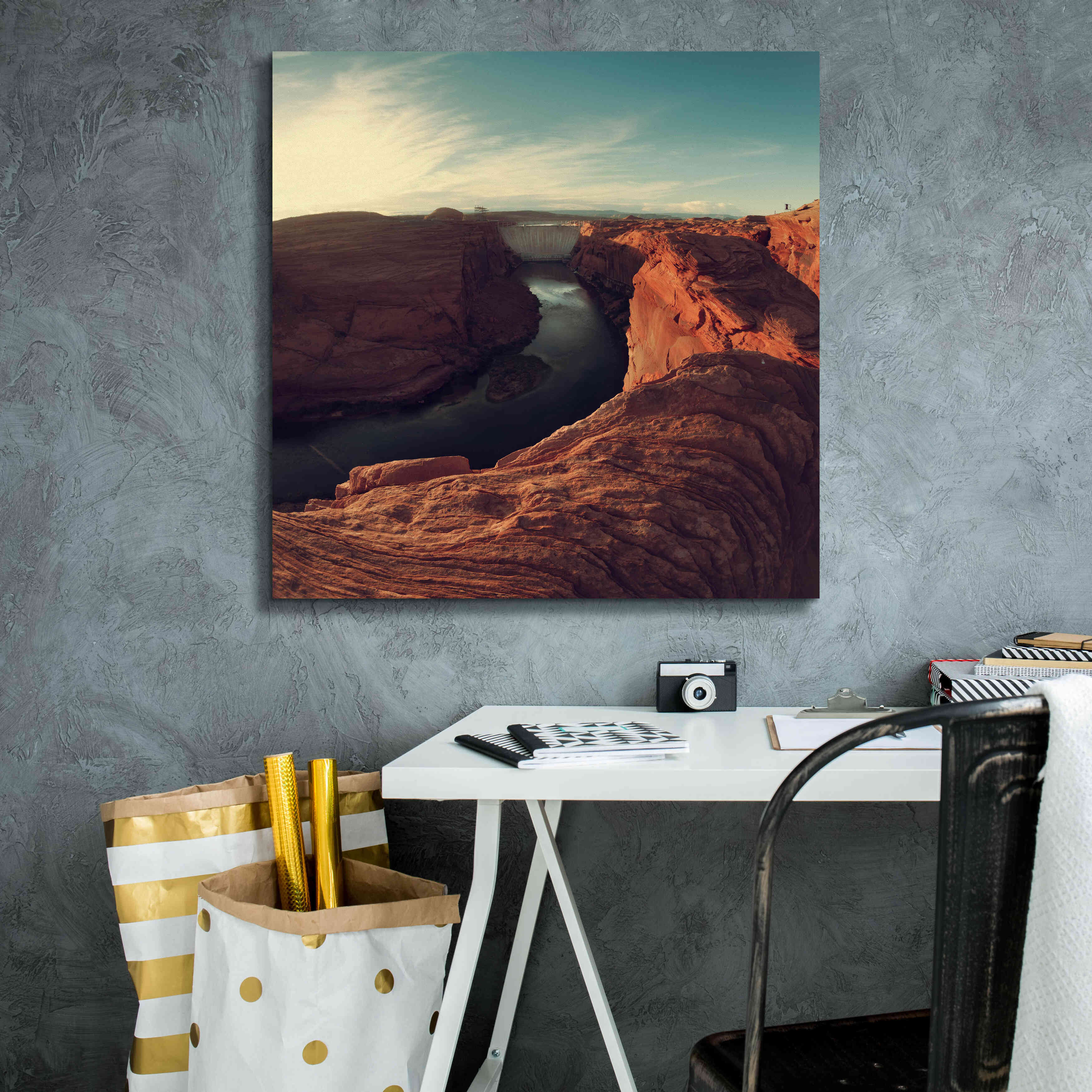 'Mistery Canyon II' by Sebastien Lory, Giclee Canvas Wall Art,26 x 26