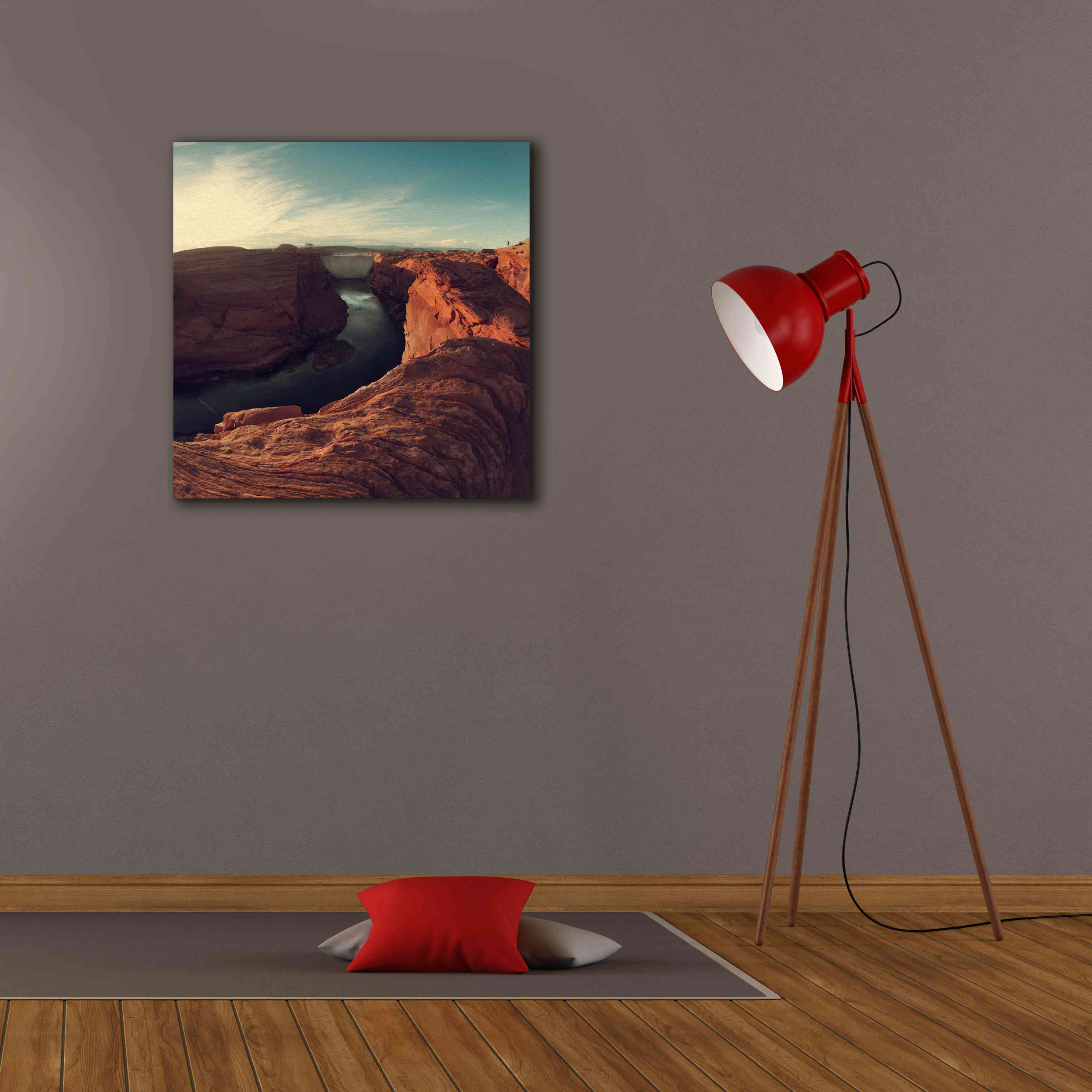 'Mistery Canyon II' by Sebastien Lory, Giclee Canvas Wall Art,26 x 26