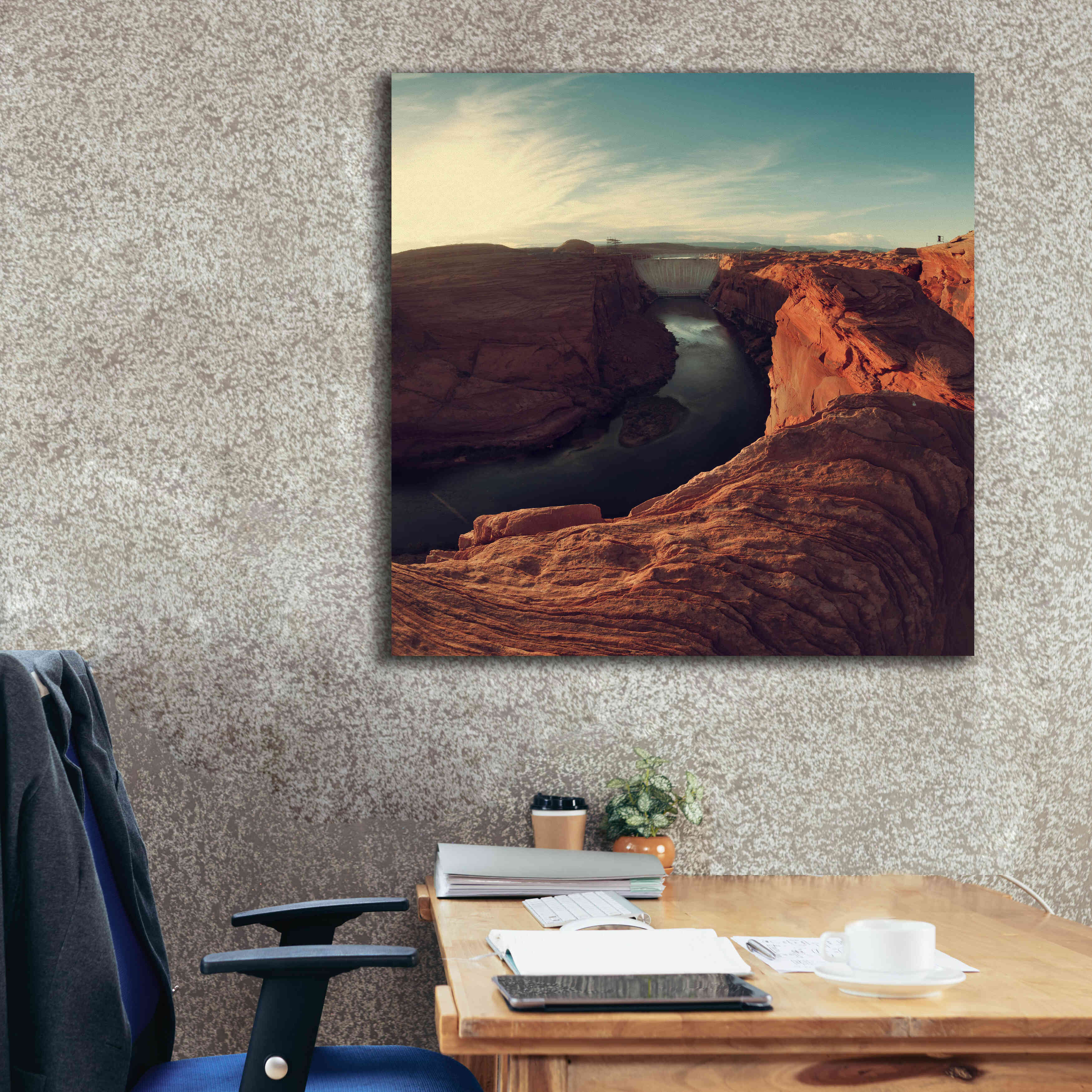 'Mistery Canyon II' by Sebastien Lory, Giclee Canvas Wall Art,37 x 37