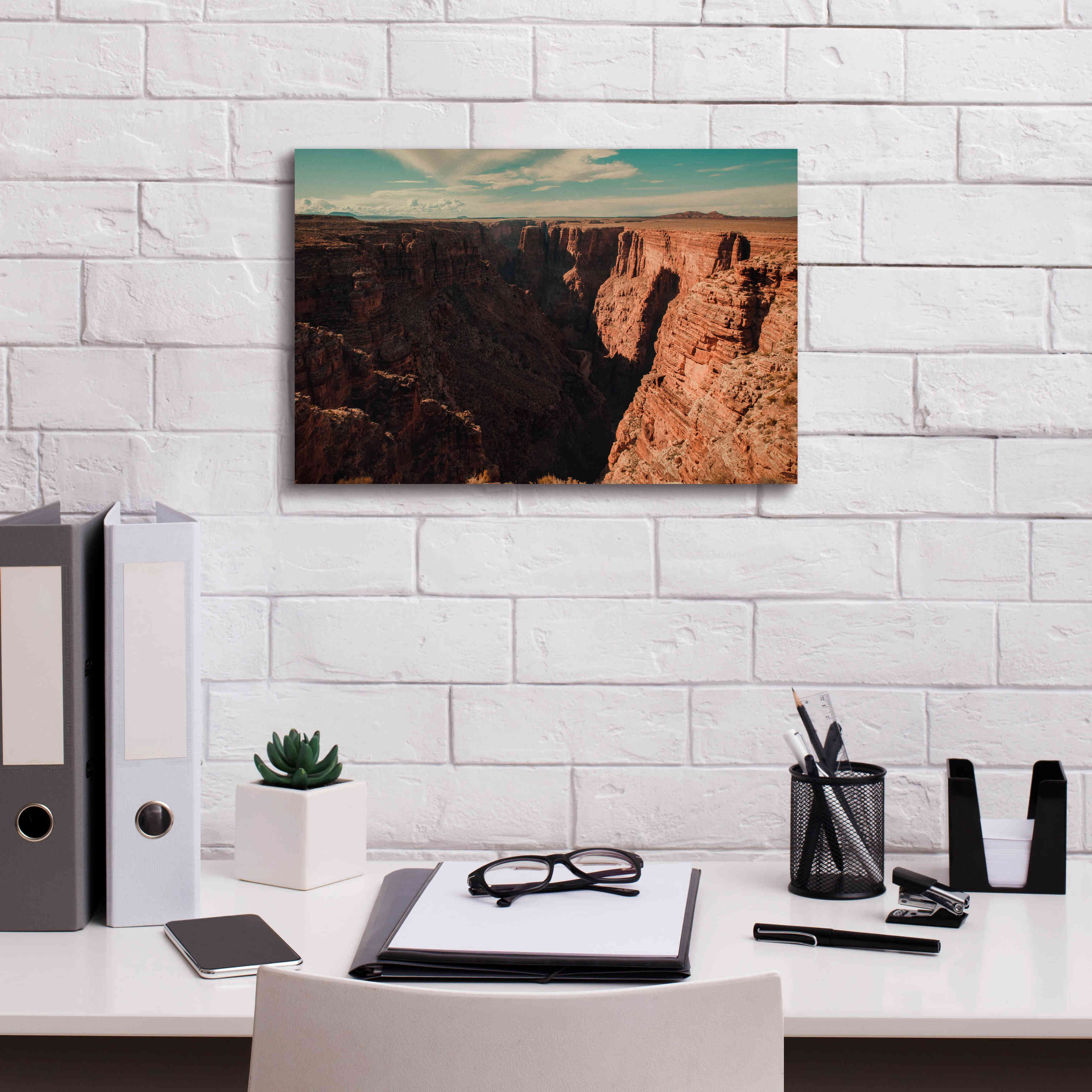 'Mistery Canyon III' by Sebastien Lory, Giclee Canvas Wall Art,18 x 12