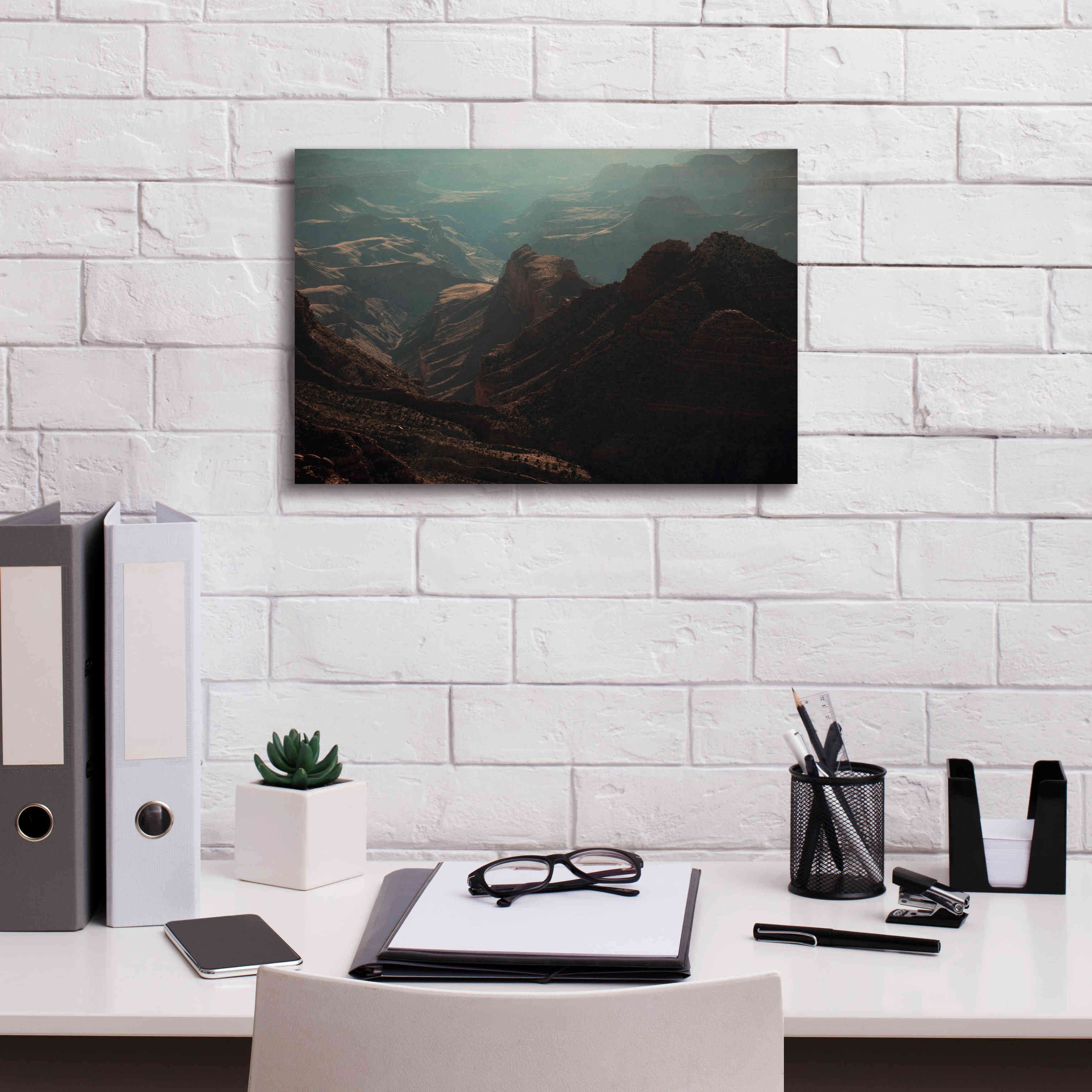 'Mountains' by Sebastien Lory, Giclee Canvas Wall Art,18 x 12