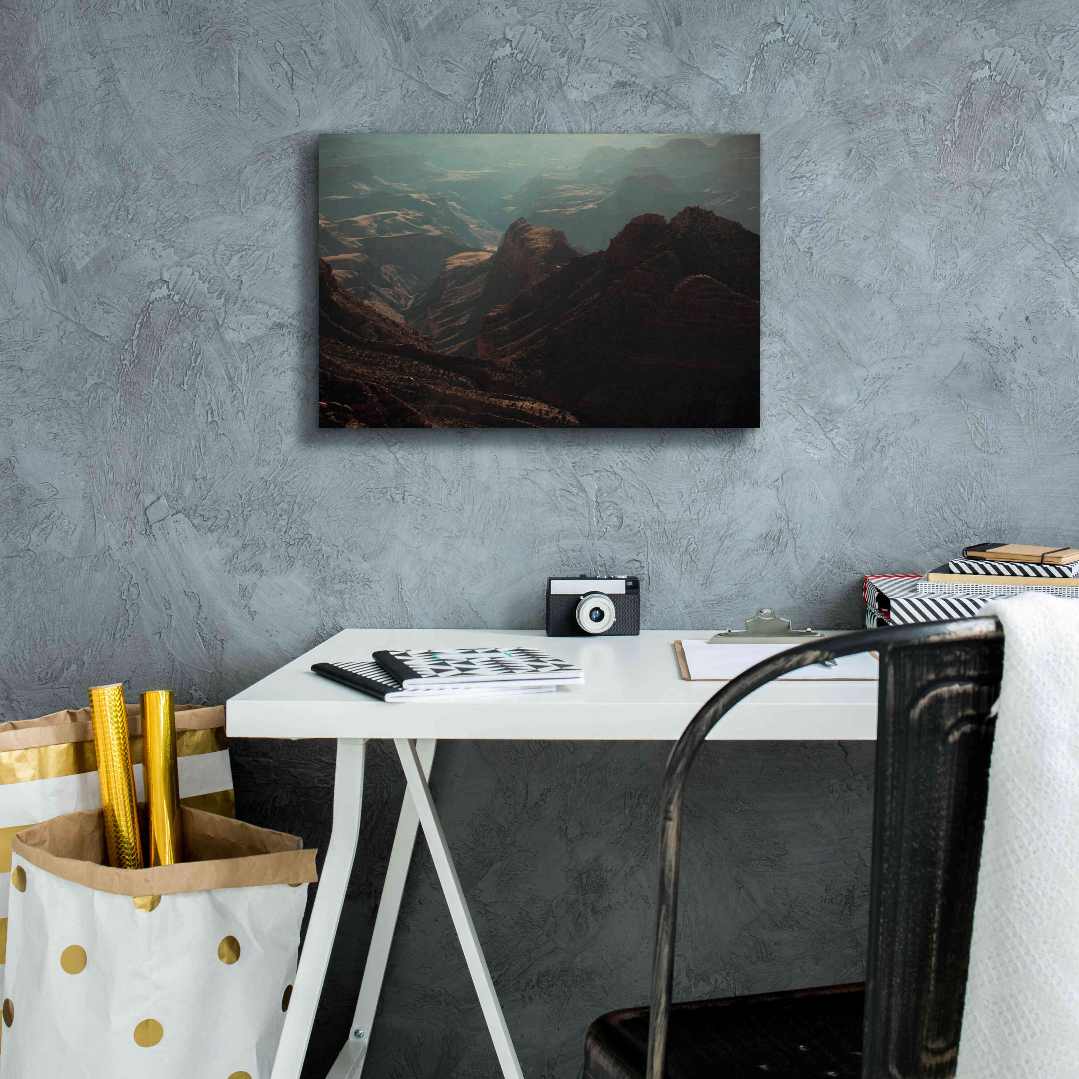 'Mountains' by Sebastien Lory, Giclee Canvas Wall Art,18 x 12