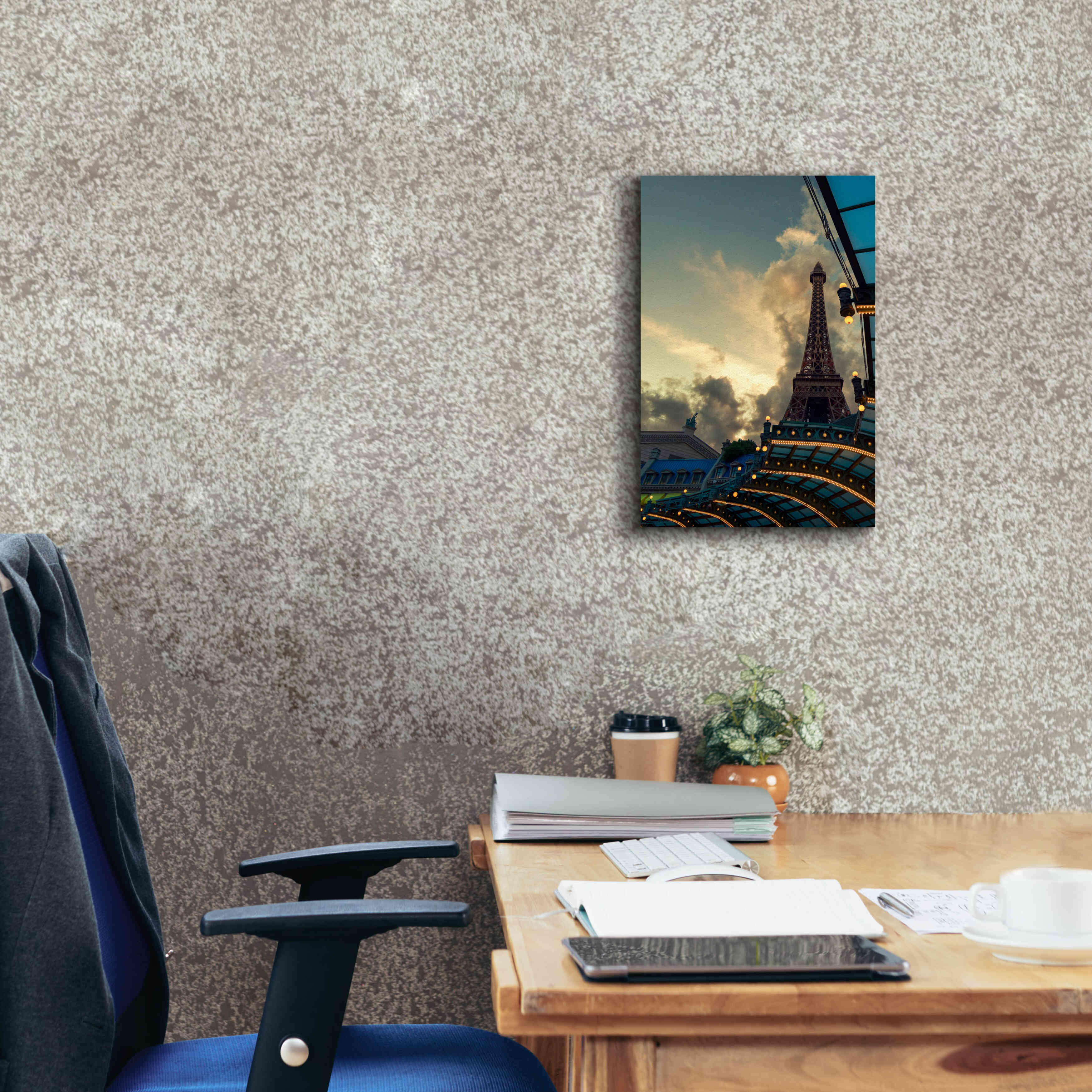 'Eiffel Vegas' by Sebastien Lory, Giclee Canvas Wall Art,12 x 18