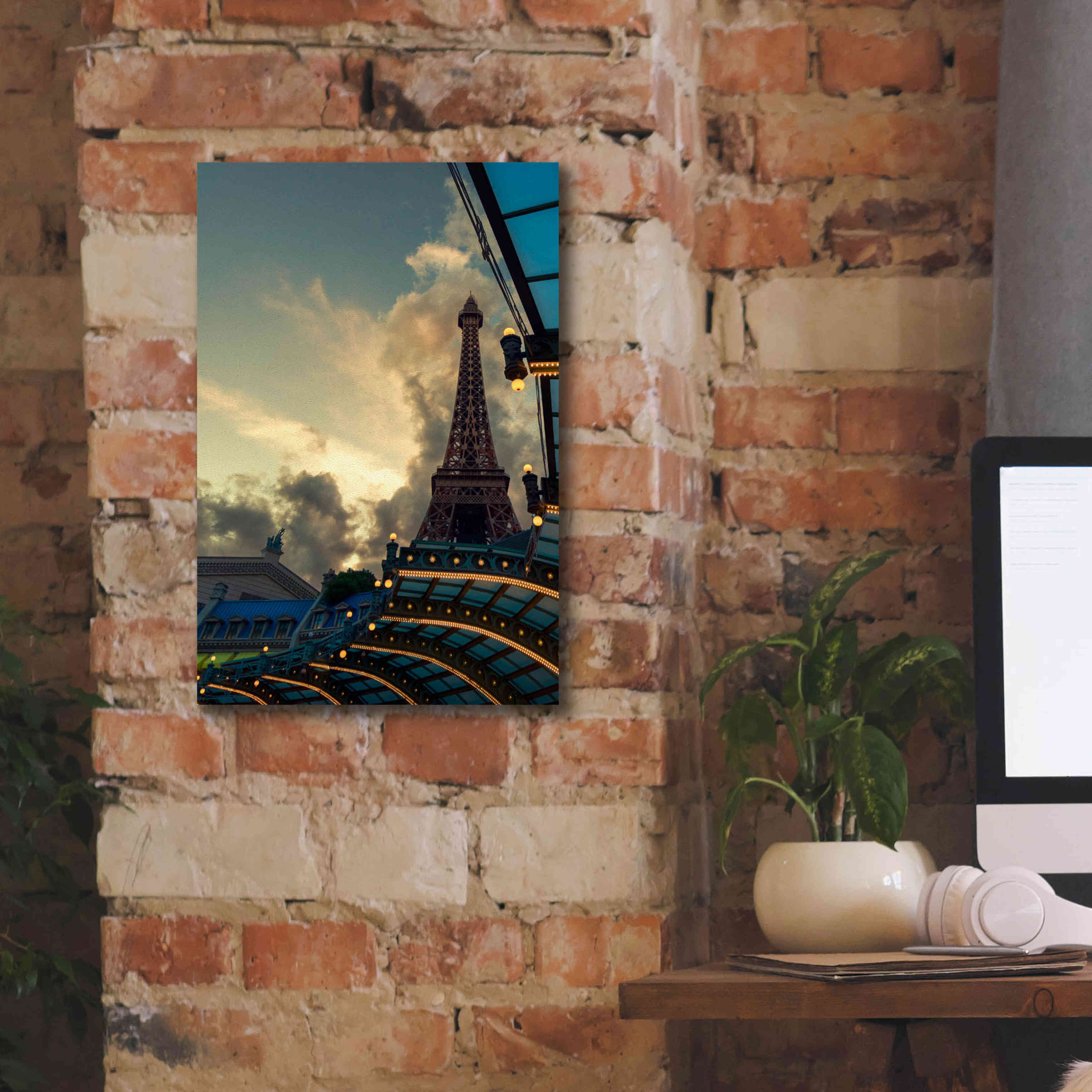 'Eiffel Vegas' by Sebastien Lory, Giclee Canvas Wall Art,12 x 18