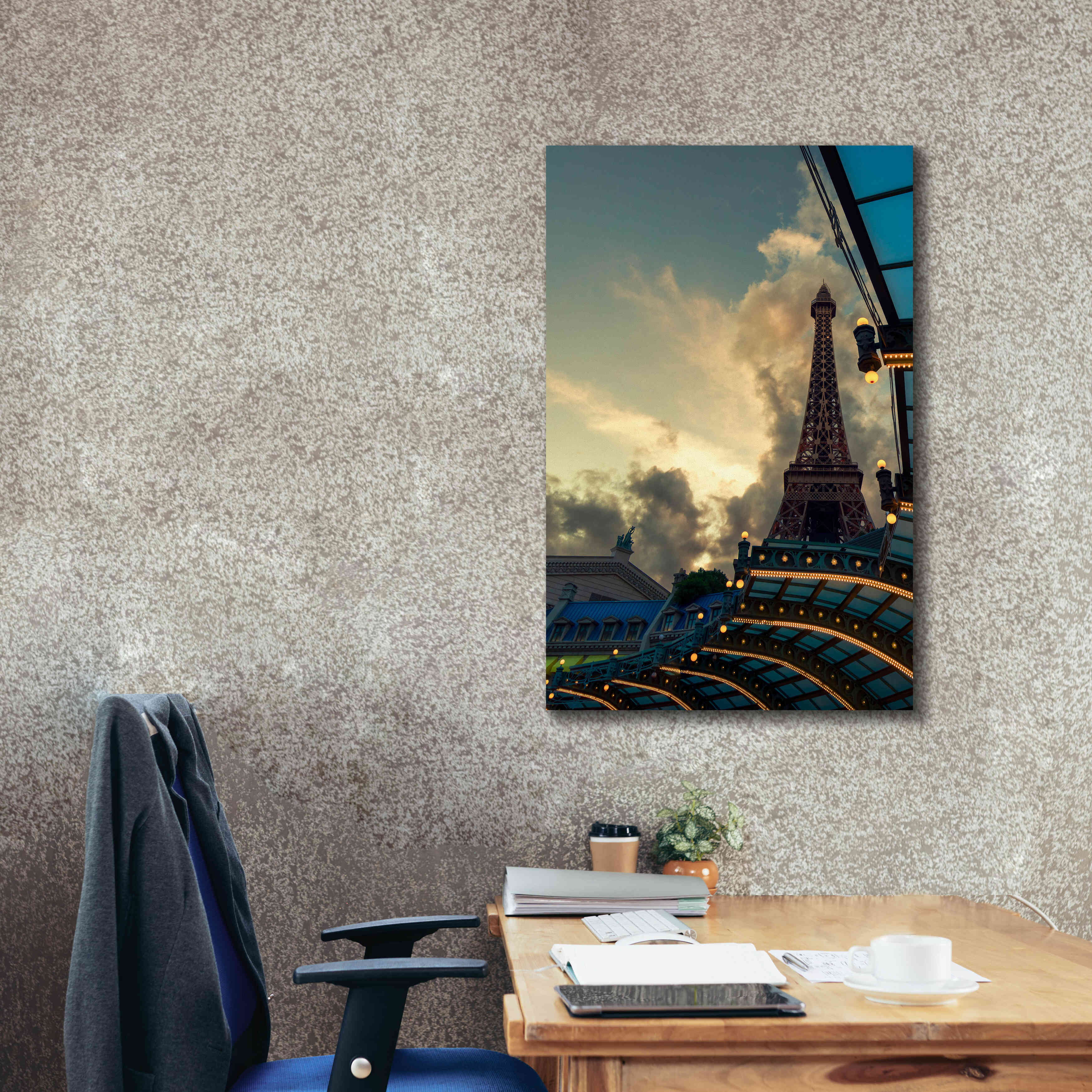'Eiffel Vegas' by Sebastien Lory, Giclee Canvas Wall Art,26 x 40