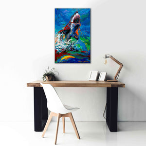 'The Lawyer Breeching Great White Shark' by Jace D McTier, Giclee Canvas Wall Art,26 x 40