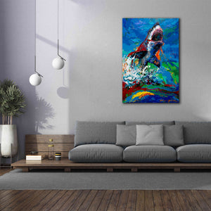 'The Lawyer Breeching Great White Shark' by Jace D McTier, Giclee Canvas Wall Art,40 x 60
