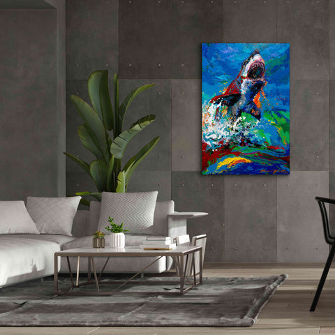Image of 'The Lawyer Breeching Great White Shark' by Jace D McTier, Giclee Canvas Wall Art,40 x 60