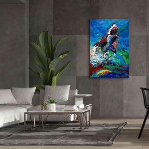 'The Lawyer Breeching Great White Shark' by Jace D McTier, Giclee Canvas Wall Art,40 x 60