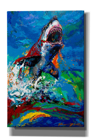 Image of 'The Lawyer Breeching Great White Shark' by Jace D McTier, Giclee Canvas Wall Art