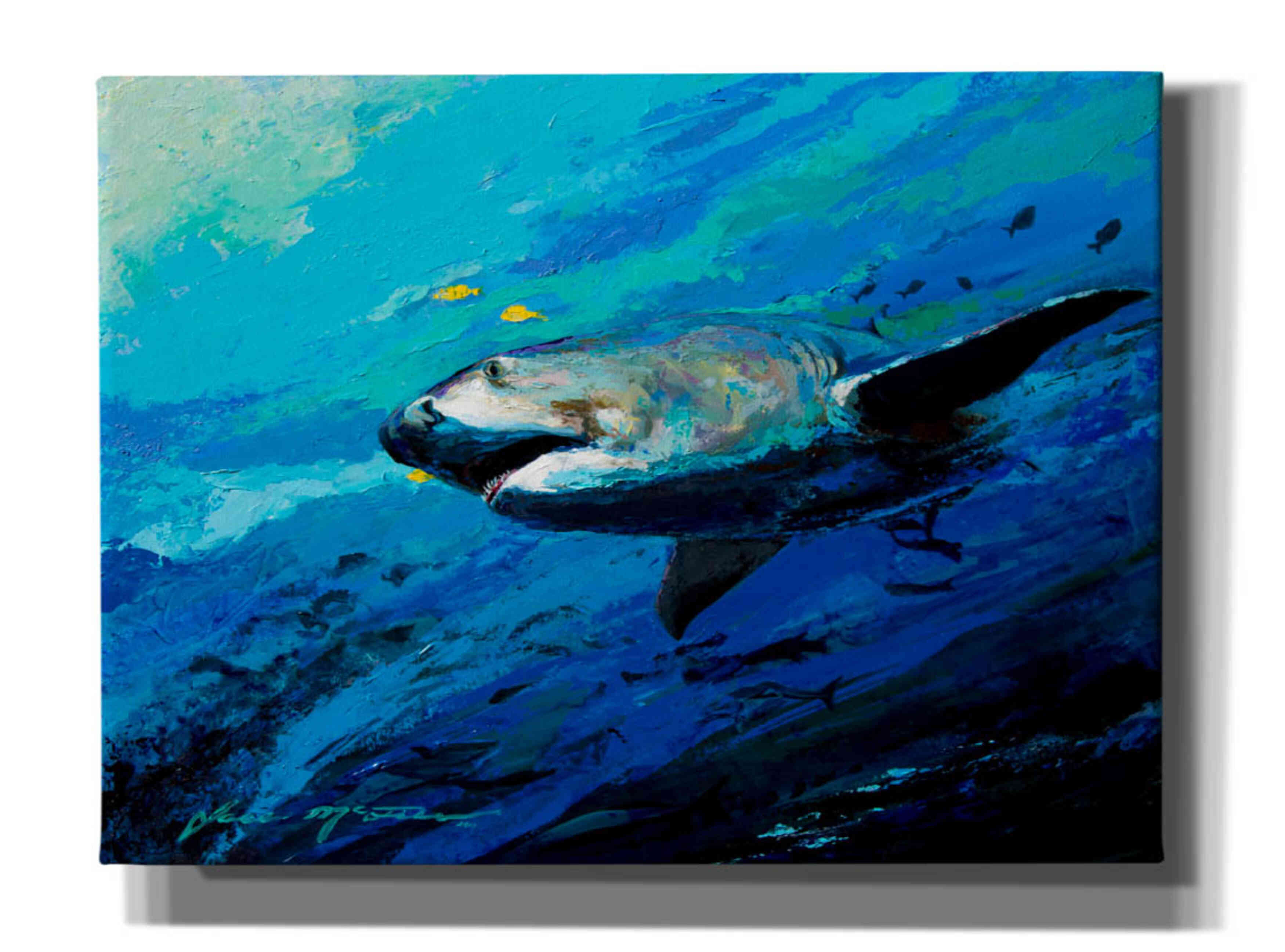 'The Mighty Bull Shark' by Jace D McTier, Giclee Canvas Wall Art