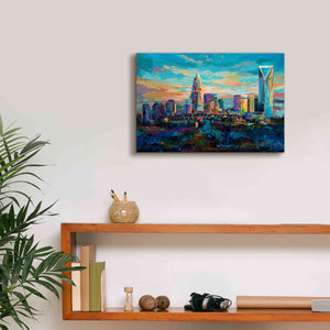 'The Queen City Charlotte North Carolina' by Jace D McTier, Giclee Canvas Wall Art,18 x 12
