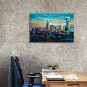 'The Queen City Charlotte North Carolina' by Jace D McTier, Giclee Canvas Wall Art,40 x 26