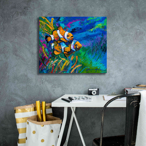 Image of 'The First Date Smiling Clownfish' by Jace D McTier, Giclee Canvas Wall Art,24 x 20