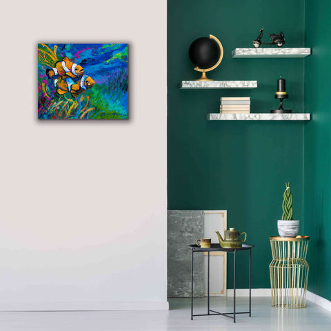 Image of 'The First Date Smiling Clownfish' by Jace D McTier, Giclee Canvas Wall Art,24 x 20
