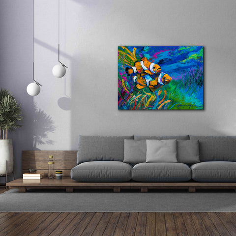 Image of 'The First Date Smiling Clownfish' by Jace D McTier, Giclee Canvas Wall Art,54 x 40