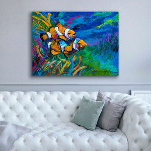 'The First Date Smiling Clownfish' by Jace D McTier, Giclee Canvas Wall Art,54 x 40
