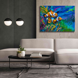 'The First Date Smiling Clownfish' by Jace D McTier, Giclee Canvas Wall Art,54 x 40