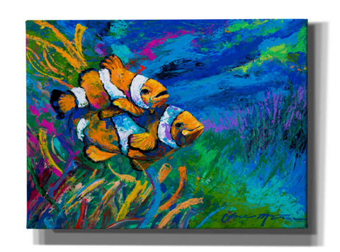 Image of 'The First Date Smiling Clownfish' by Jace D McTier, Giclee Canvas Wall Art