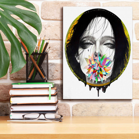 Image of 'Black Blossom' by MinJae, Giclee Canvas Wall Art,12 x 16