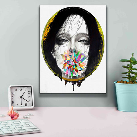 Image of 'Black Blossom' by MinJae, Giclee Canvas Wall Art,12 x 16