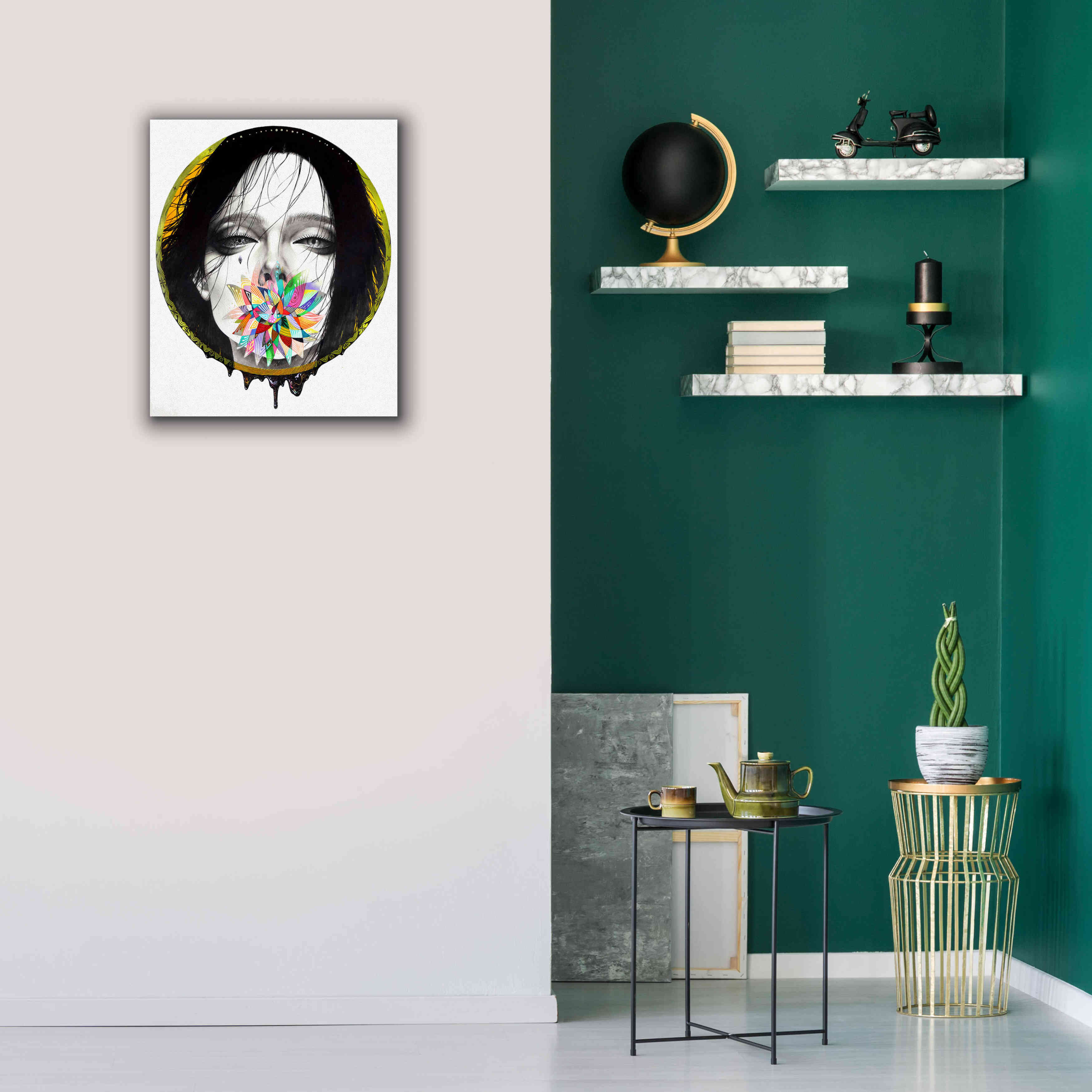 'Black Blossom' by MinJae, Giclee Canvas Wall Art,20 x 24