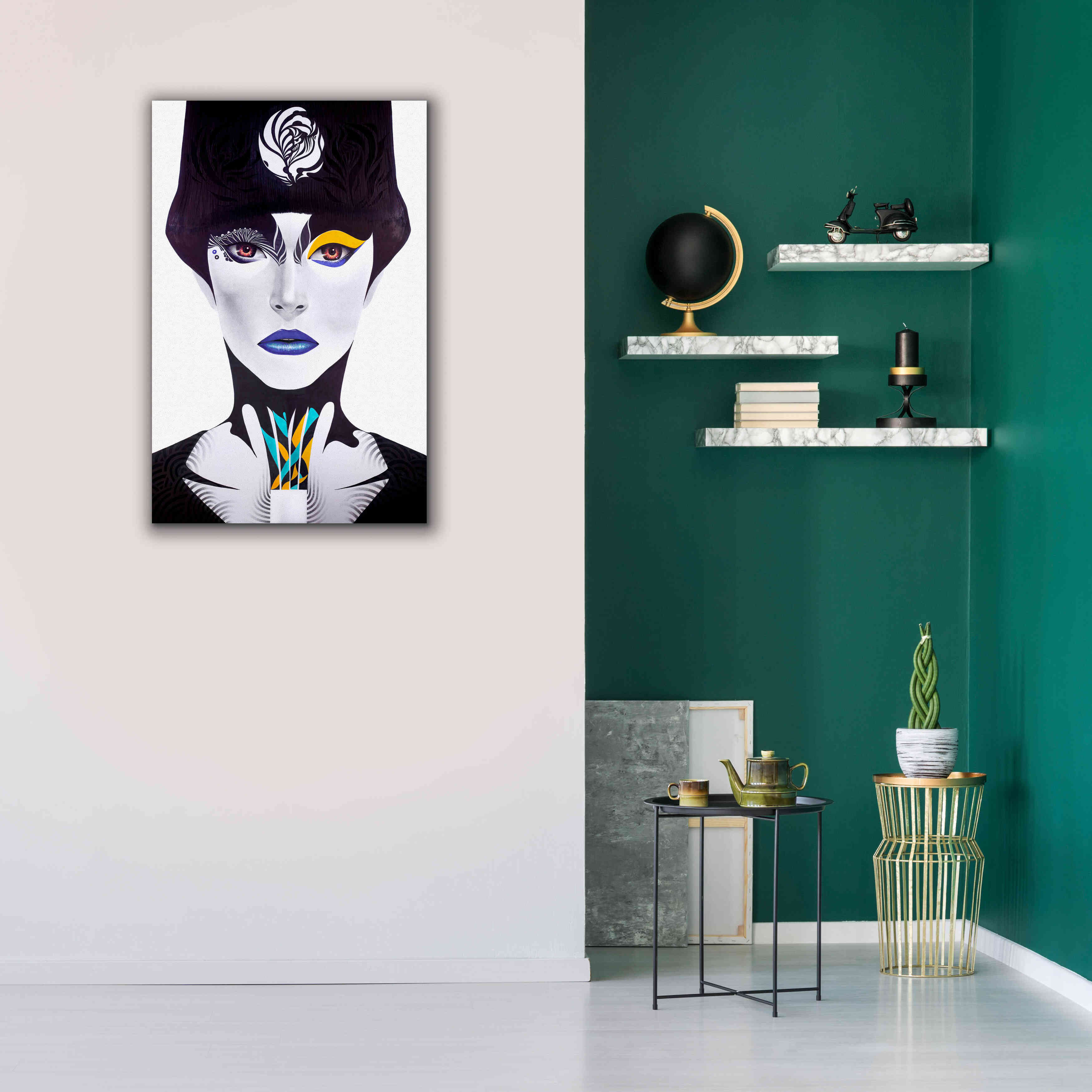 'Blue Lip' by MinJae, Giclee Canvas Wall Art,26 x 40