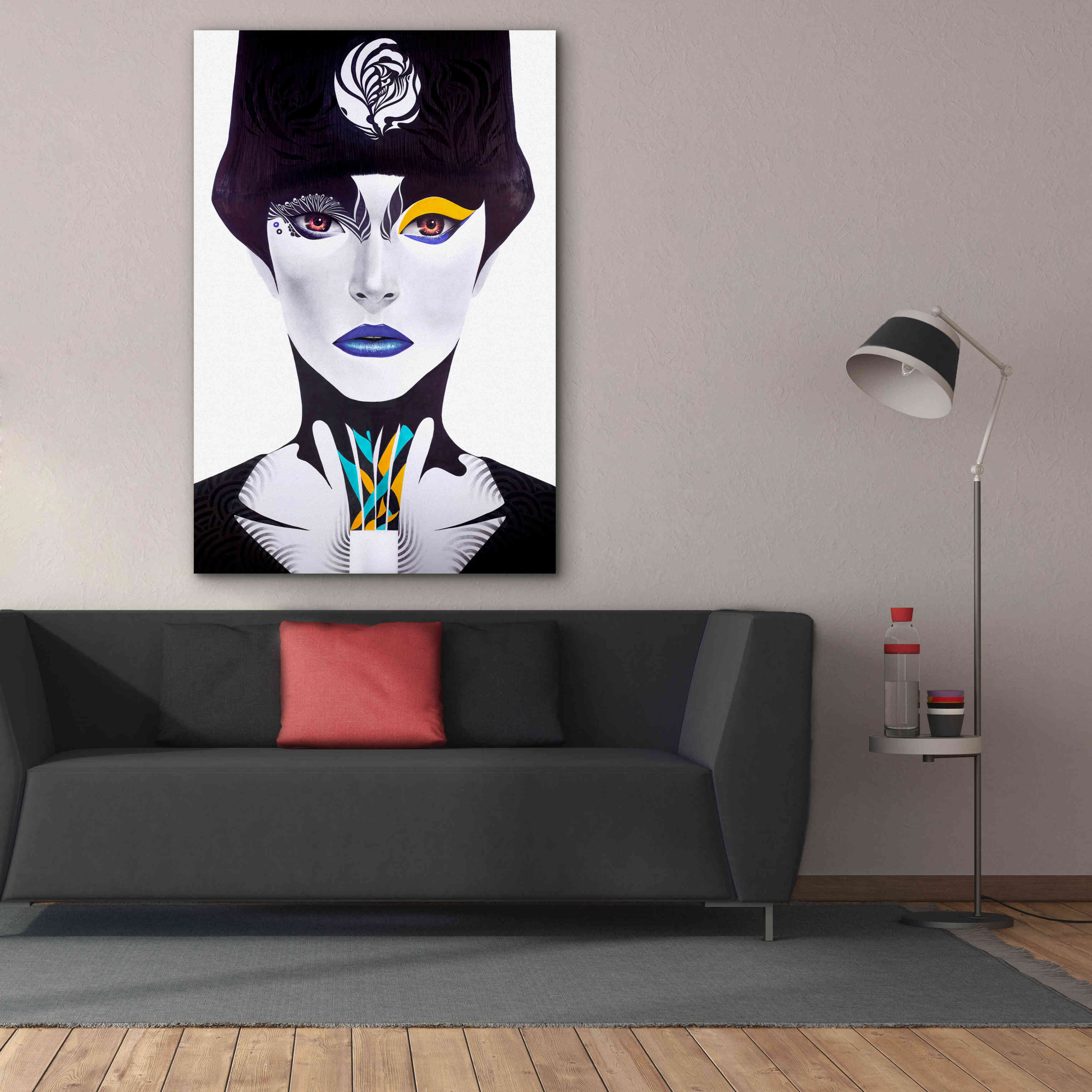 'Blue Lip' by MinJae, Giclee Canvas Wall Art,40 x 60